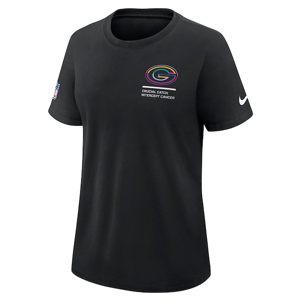 Green Bay Packers Nike Women's 2025 NFL Crucial Catch Tri-Blend Dri-FIT T-Shirt - Black