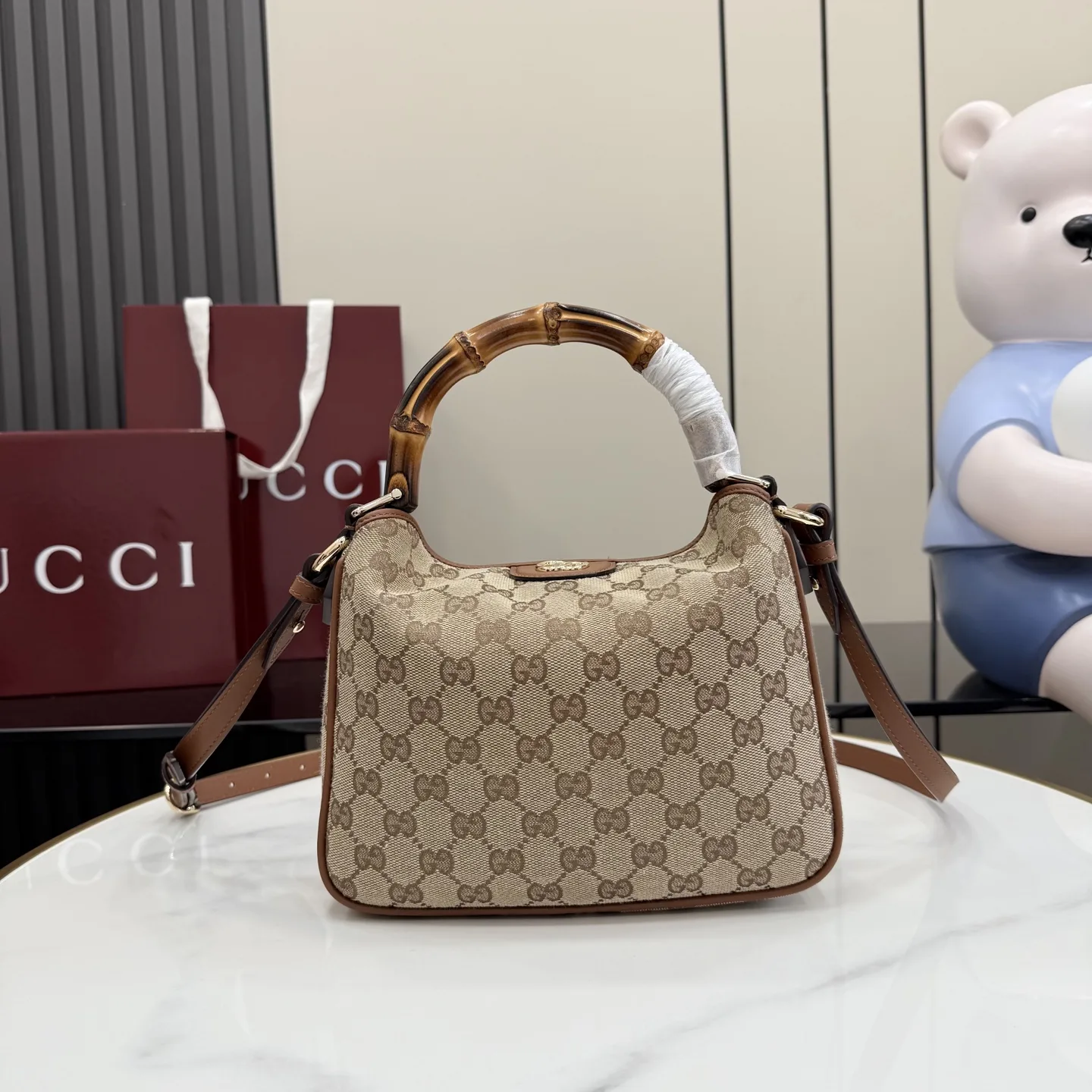 Gucci Brown GG Supreme Canvas Top Handle Bag product photo from LabelPicks