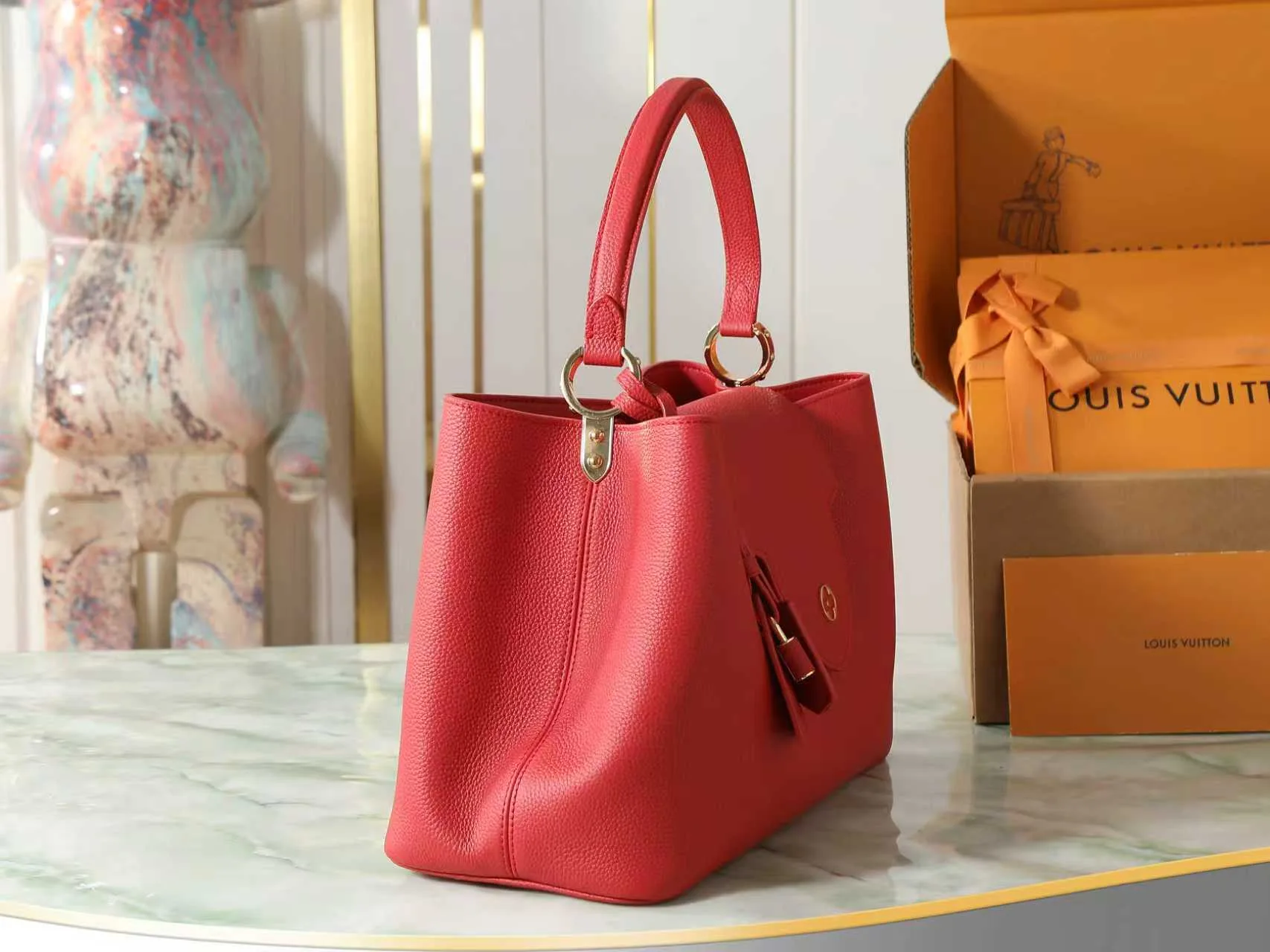 Louis Vuitton Red Capucines Calfskin Top Handle Bag product photo from LabelPicks