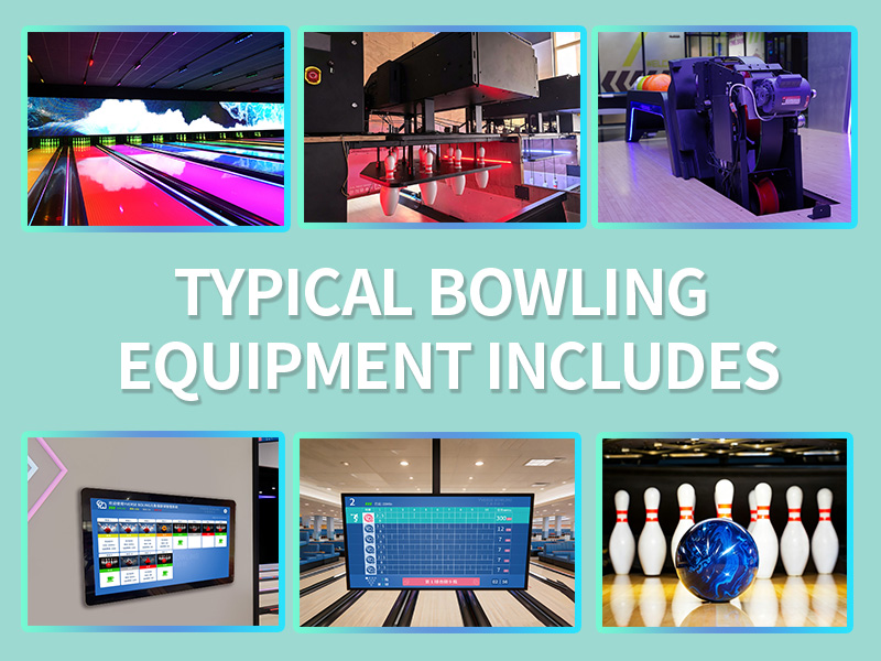 Typical bowlinmg equipment including