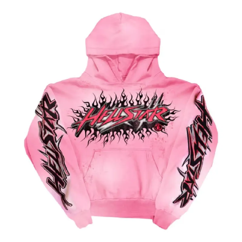 Hellstar Brainwashed Without Brain Hoodie Pink