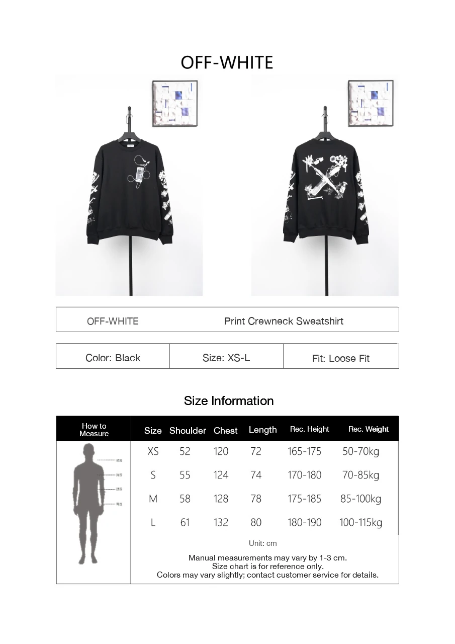 Off-White Black Headphone Arrow Graphic Crewneck Sweatshirt product photo from LabelPicks