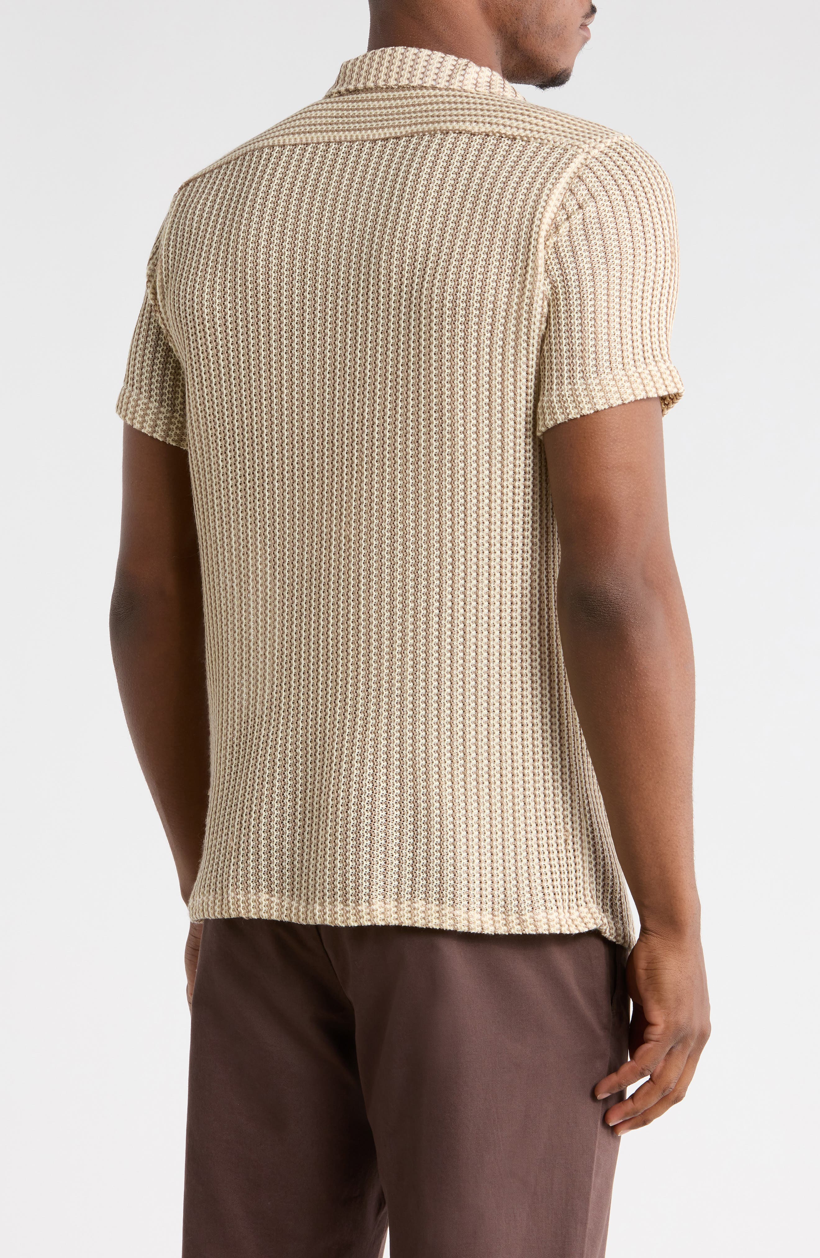 T.R. PREMIUM Modern Fit Textured Camp Shirt