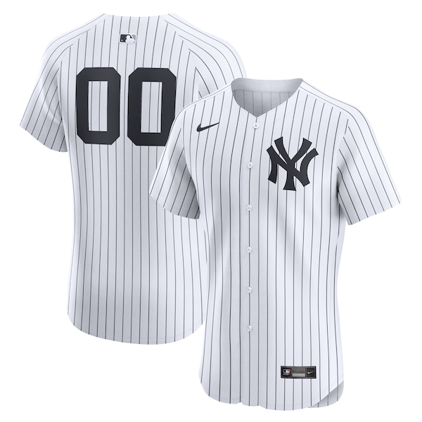 New York Yankees Nike Home Elite Custom Number Jersey - White