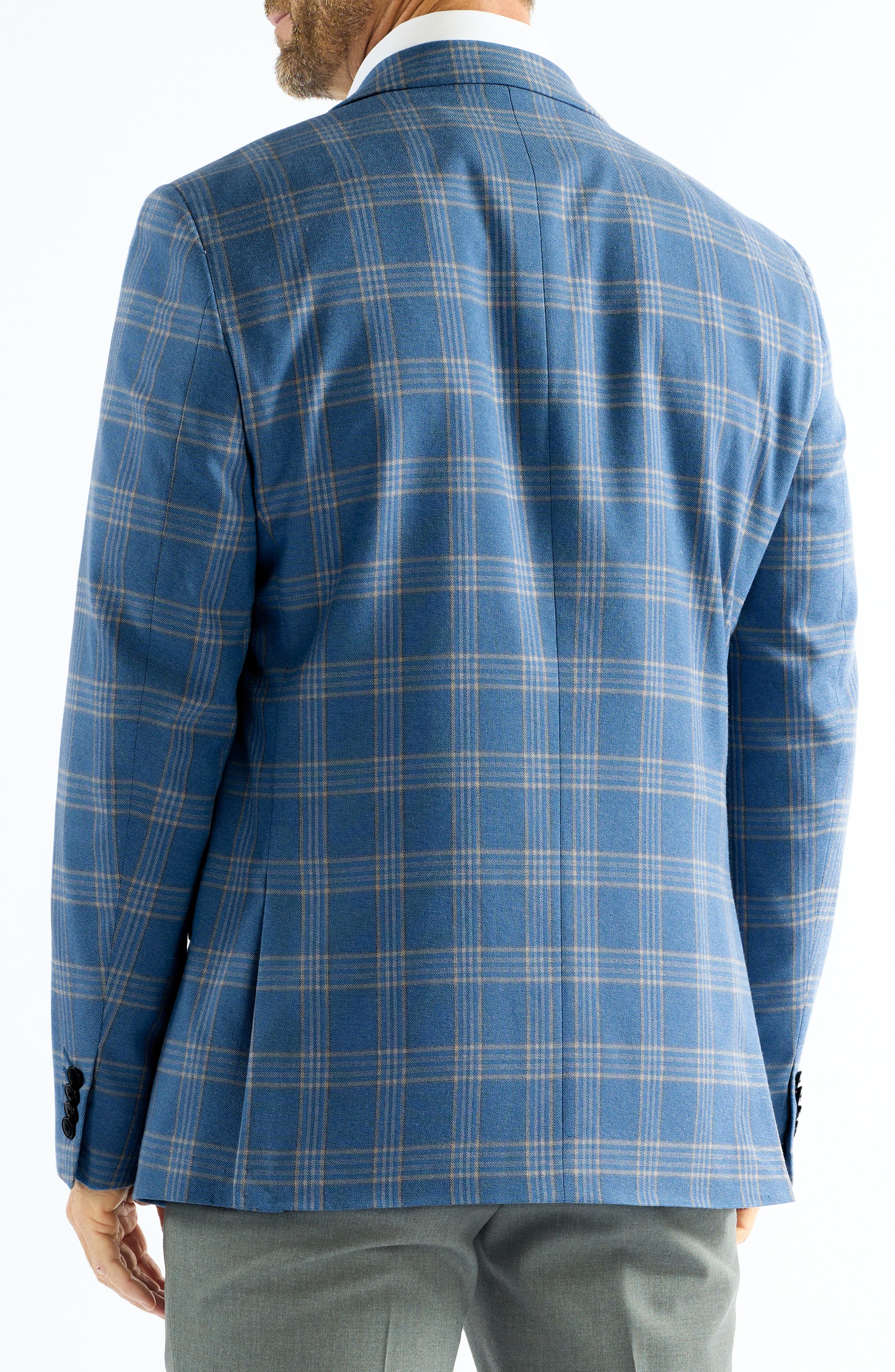 SAVILE ROW CO Mayfair Blue Plaid Sport Coat