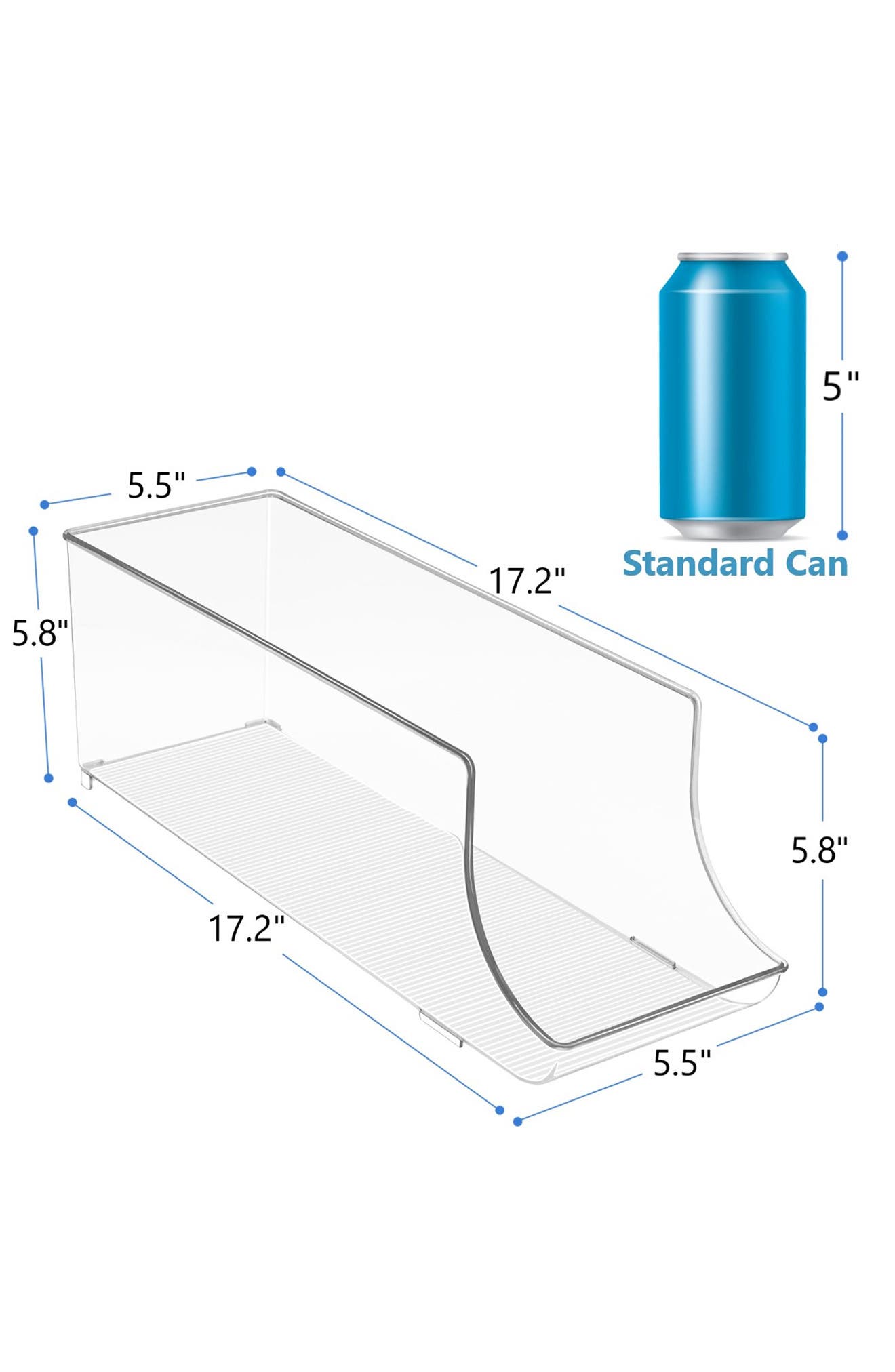 SORBUS 2-Pack Clear Fridge Soda Can Dispensers