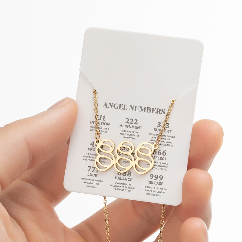 New Openwork 888 Angel Number Necklace