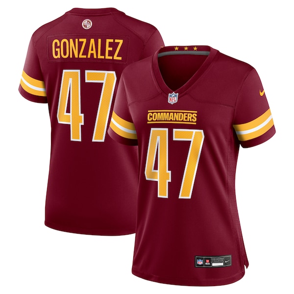 Zane Gonzalez Washington Commanders Nike Women's  Game Jersey -  Burgundy