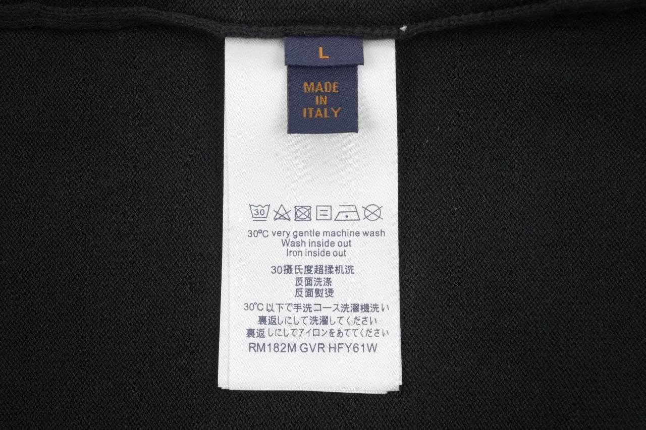 Louis Vuitton Black Pin Letter Embroidered Knit T-Shirt product photo from LabelPicks