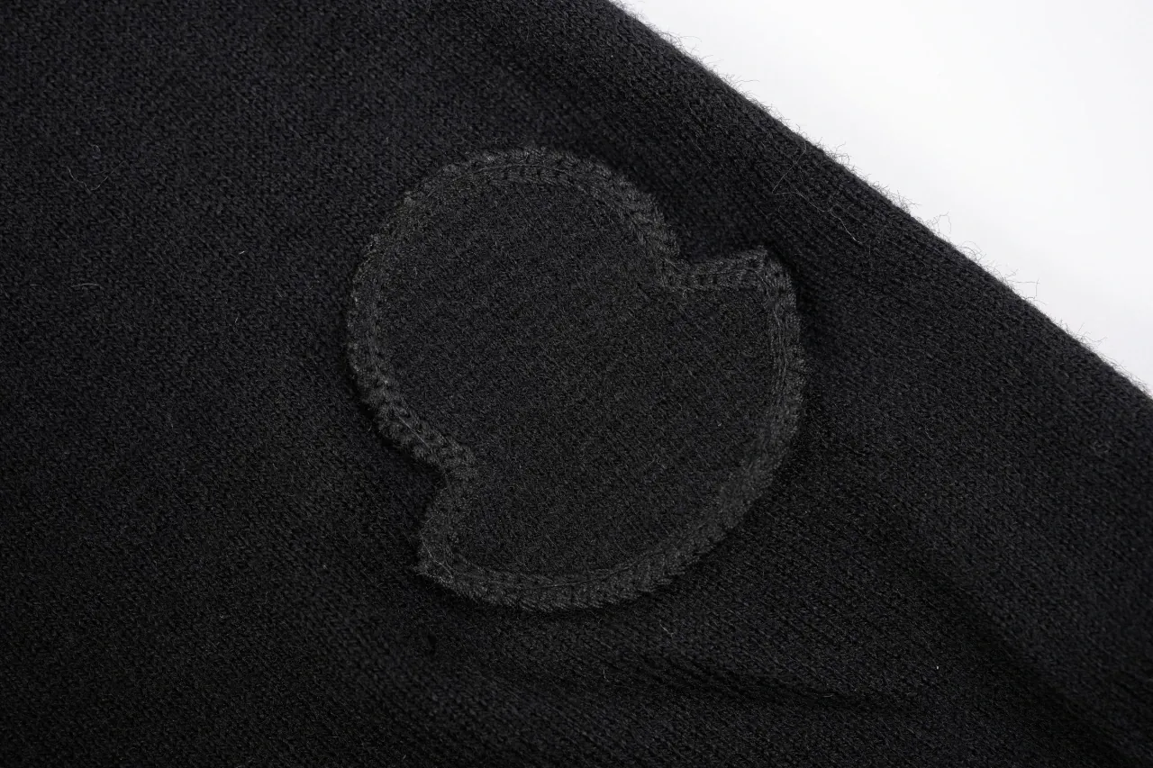 Moncler Black Silk Blend Tonal Logo Crewneck T-Shirt product photo from LabelPicks