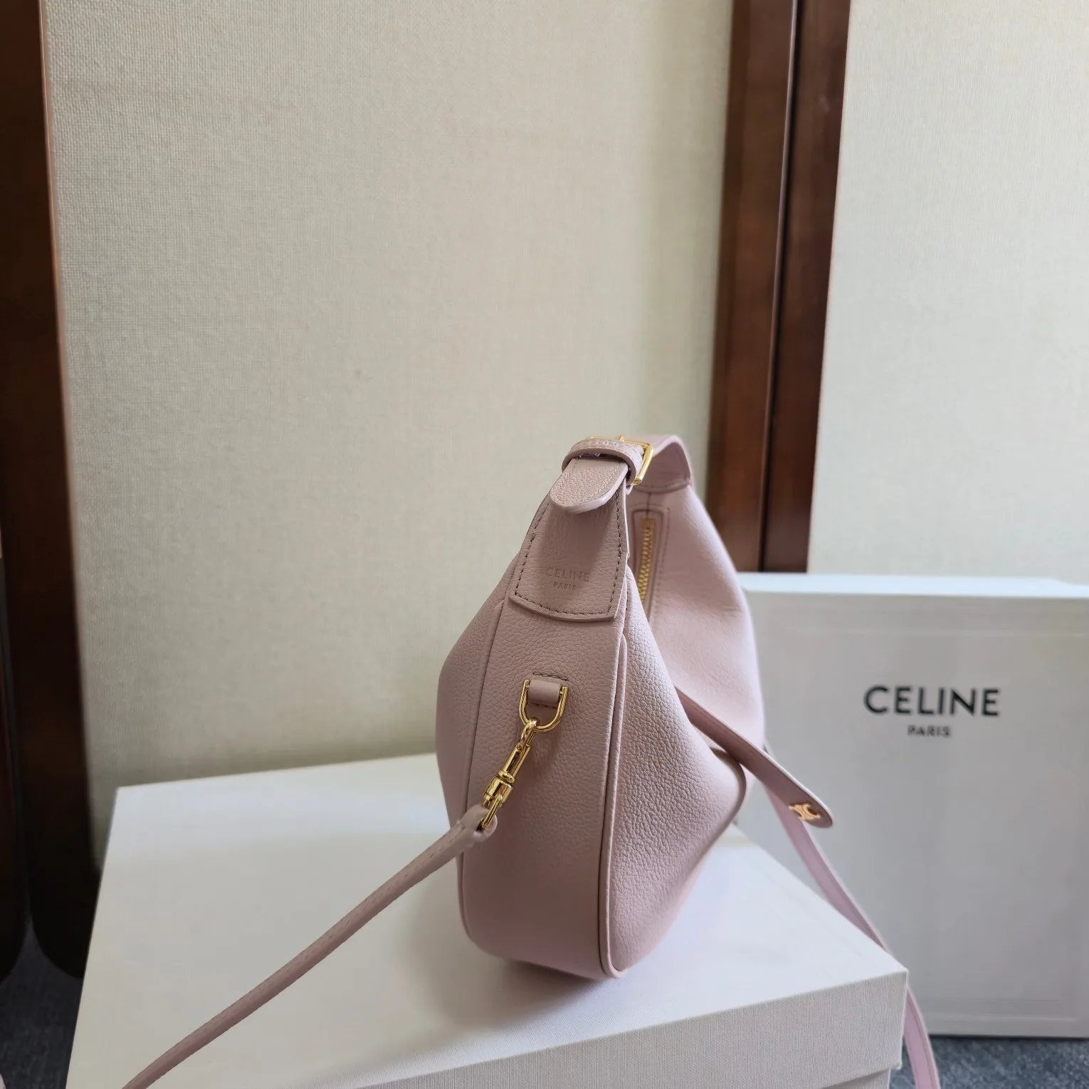 Celine Pink Calfskin Hobo Bag product photo from LabelPicks