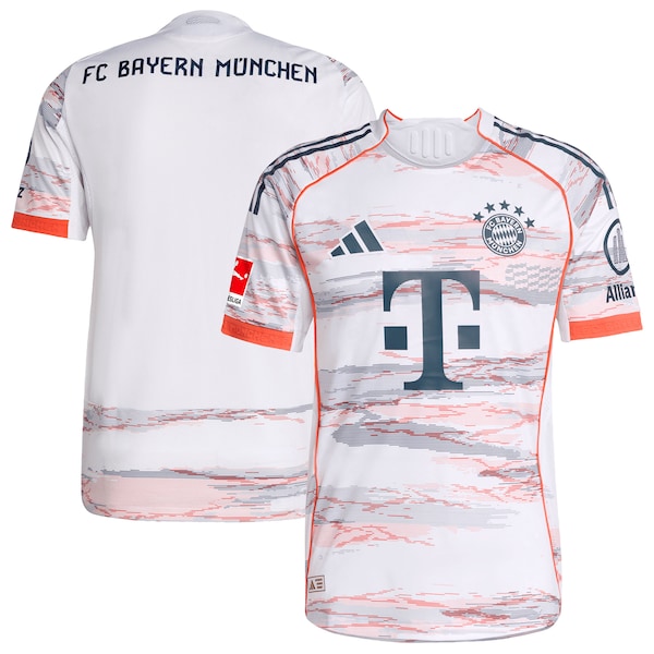 Bayern Munich adidas 2025/26 Away Authentic Jersey - White/Red