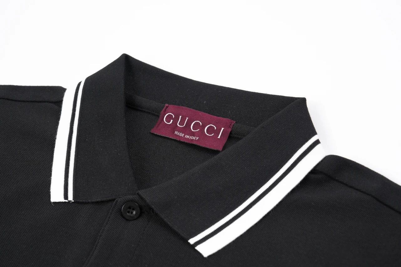 GUCCI Black Mini GG Pocket Polo Shirt product photo from LabelPicks