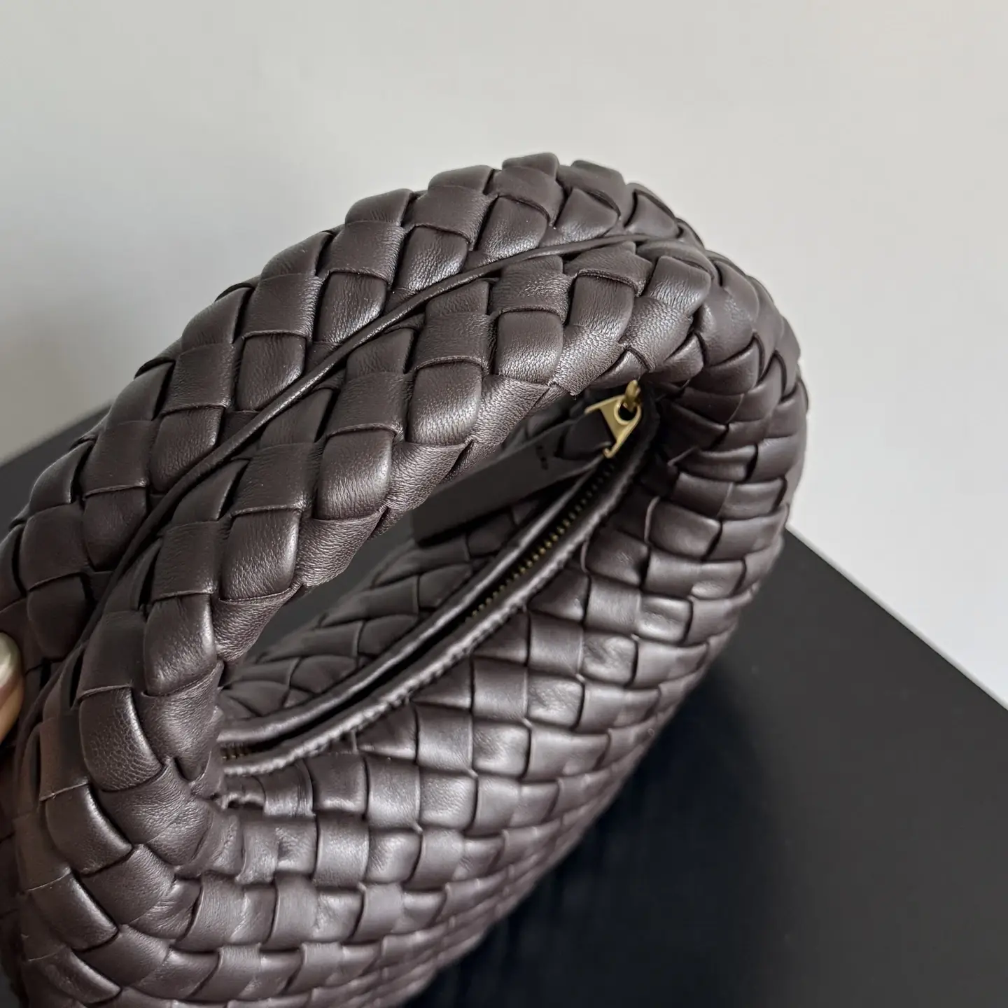 Bottega Veneta Pink Intrecciato Woven Leather Shoulder Bag product photo from LabelPicks
