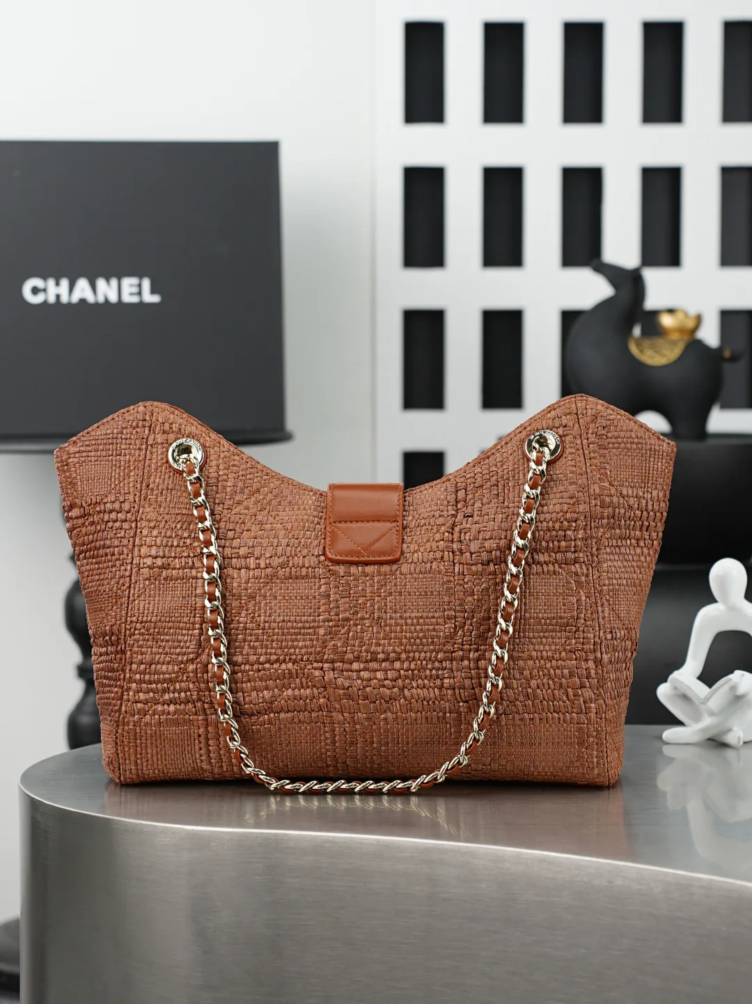 Chanel Straw Woven Shoulder Bag product photo from LabelPicks