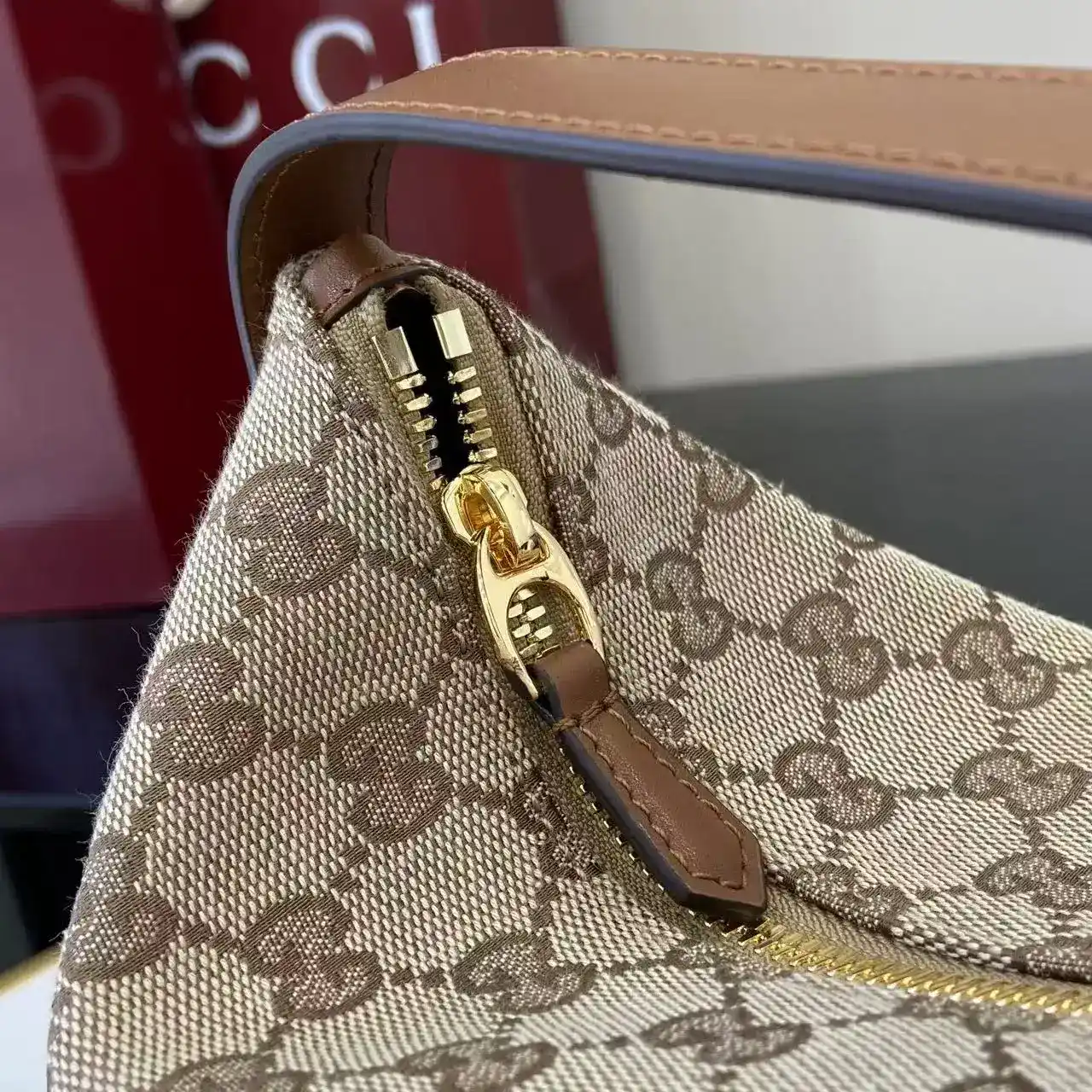 Gucci Brown GG Supreme Canvas Shoulder Bag product photo from LabelPicks