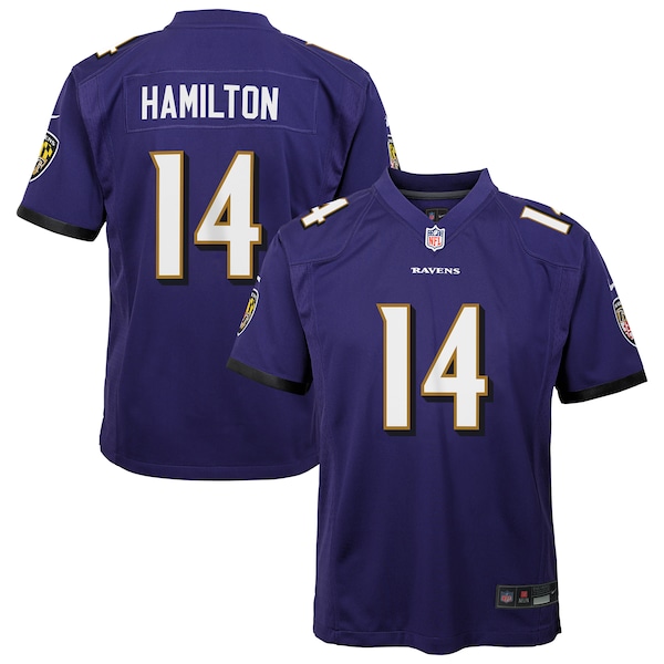 Kyle Hamilton Baltimore Ravens Nike Youth Team Game Jersey - Purple
