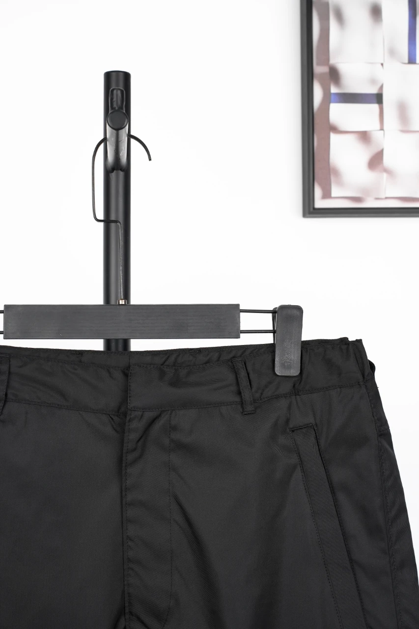 Prada Black Nylon Triangle Logo Trousers product photo from LabelPicks