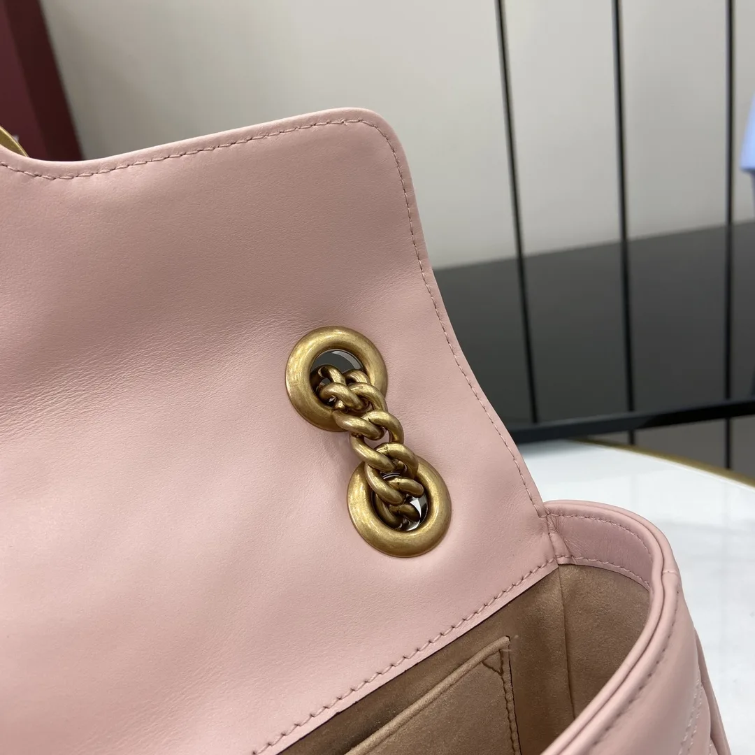 Gucci Marmont Pink GG Supreme Canvas Crossbody Bag product photo from LabelPicks