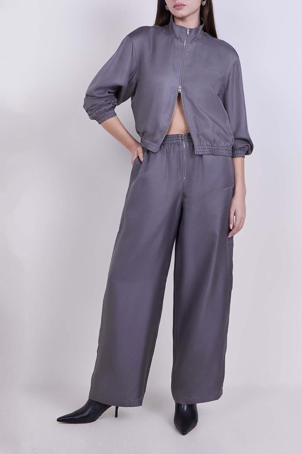 ALEXANDER WANG ז'קט טראק בגזרת קרופ