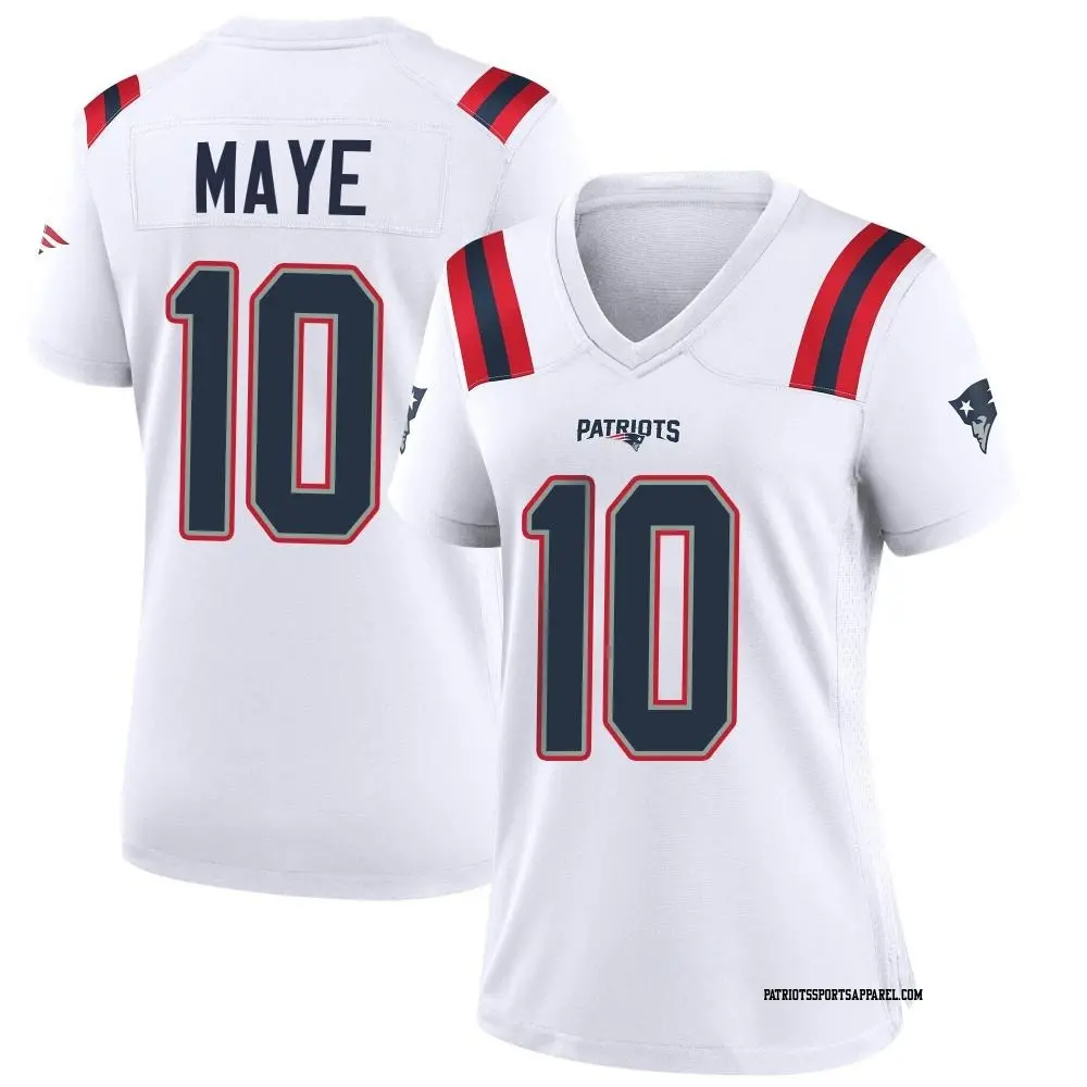 Drake Maye New England Patriots Nike Women's Player Game Jersey - White