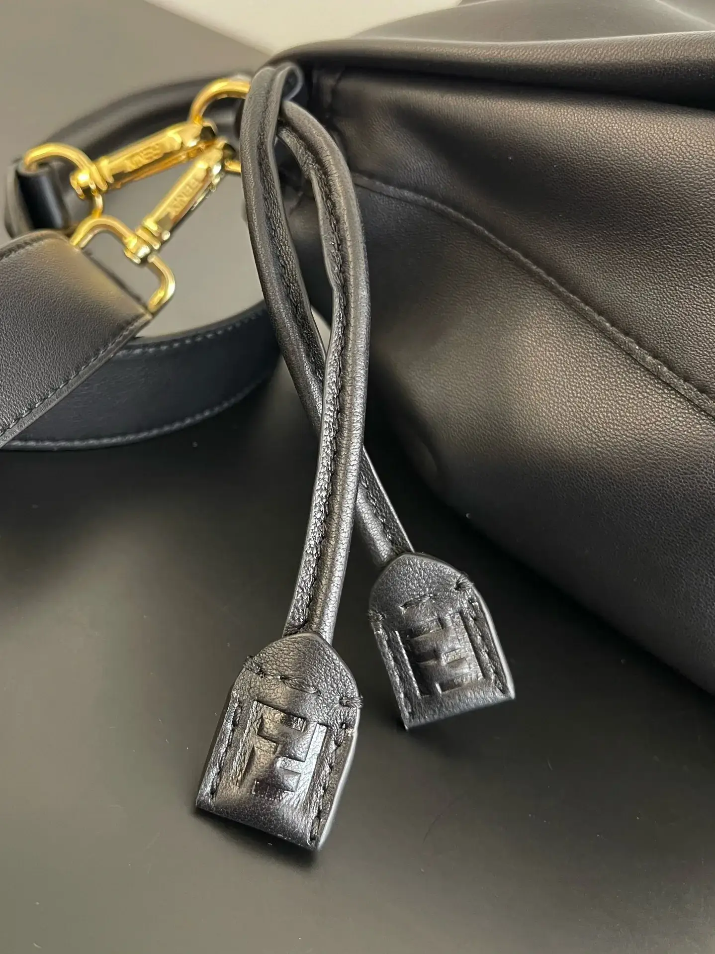 Fendi Black Baguette Lambskin Bucket Bag product photo from LabelPicks