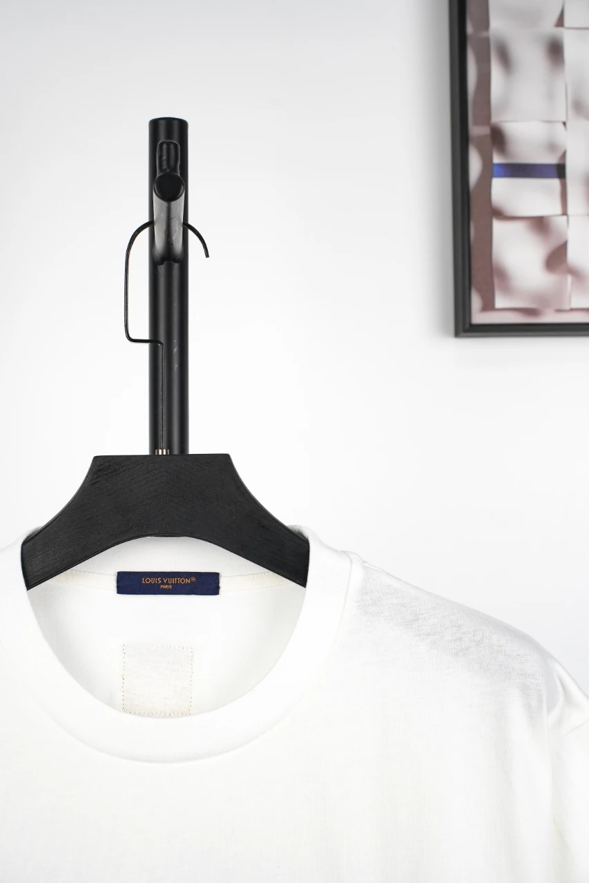 Louis Vuitton White Raffia Badge T-Shirt product photo from LabelPicks