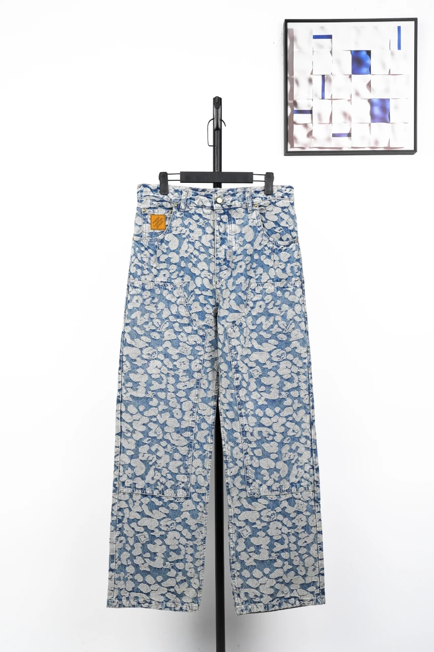 Louis Vuitton Light Pixel Leopard Monogram Denim Pants product photo from LabelPicks