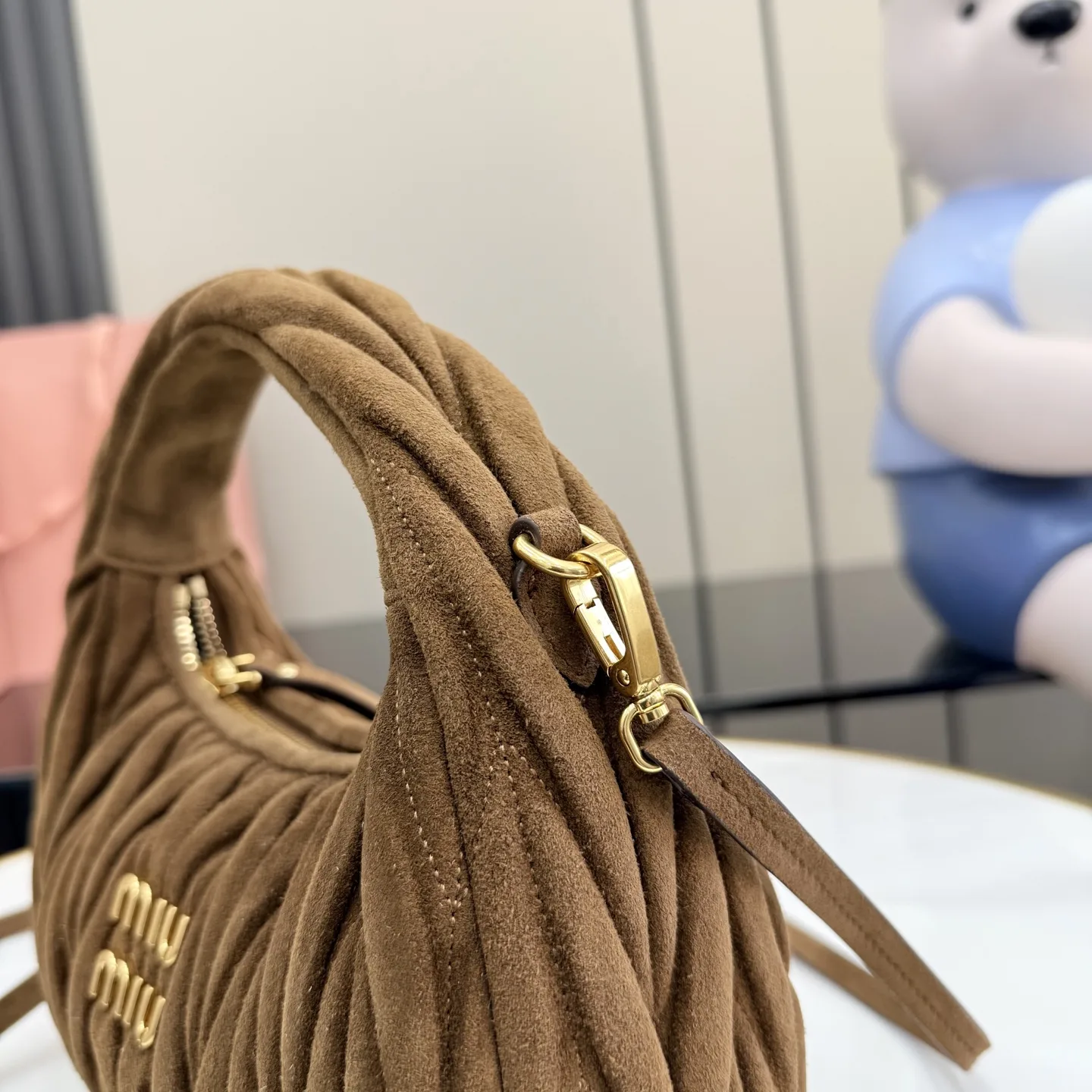 Miu Miu Lambskin Matelasse Hobo Bag product photo from LabelPicks