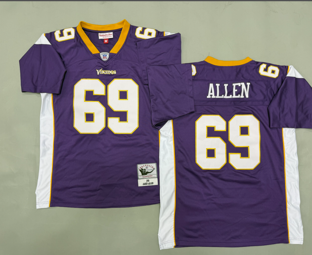 Jared Allen Minnesota Vikings Authentic Throwback Retired Player Jersey - Purple