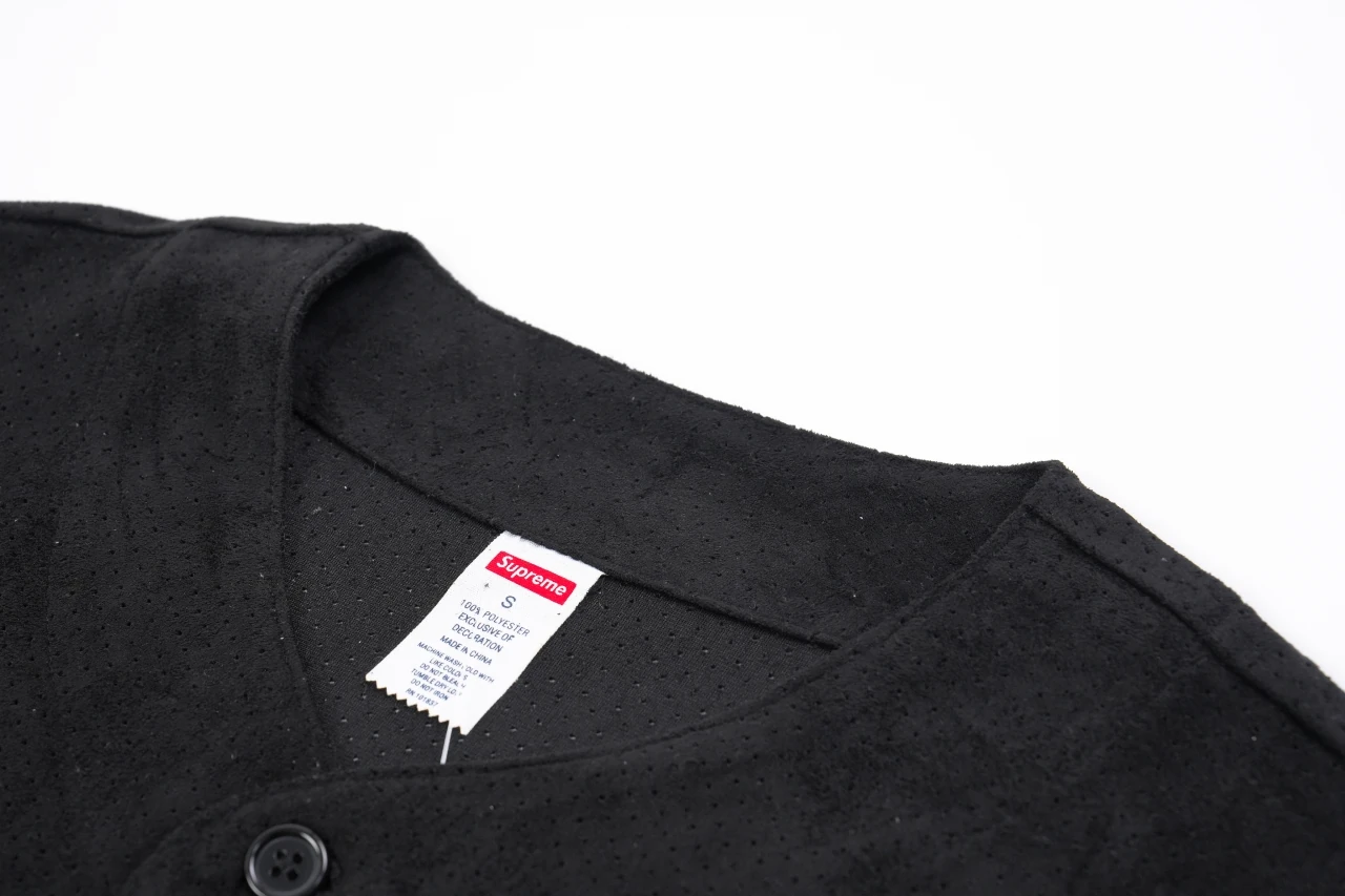 Supreme Black Suede Mesh Baseball Jersey product photo from LabelPicks