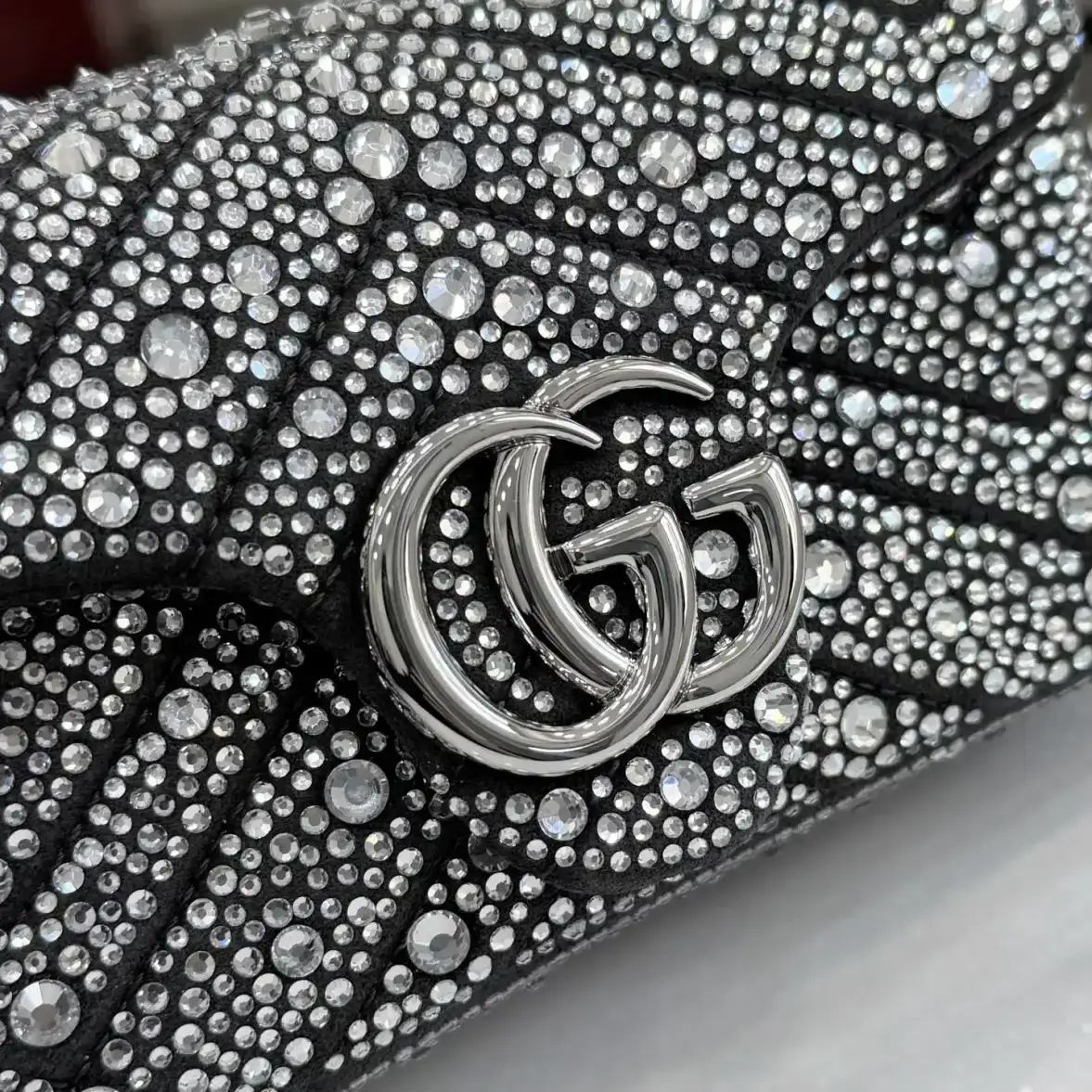 Gucci Grey Marmont GG Supreme Canvas Crossbody Bag product photo from LabelPicks