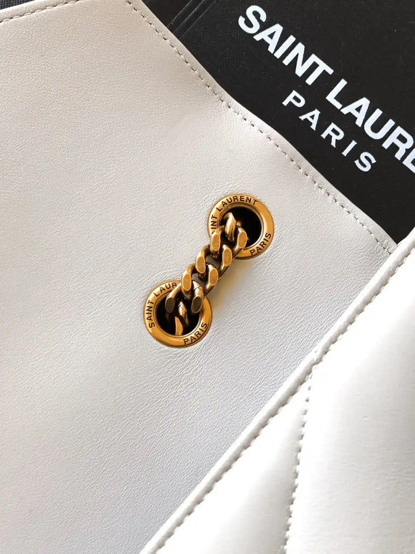Saint Laurent White Loulou Lambskin Shoulder Bag product photo from LabelPicks