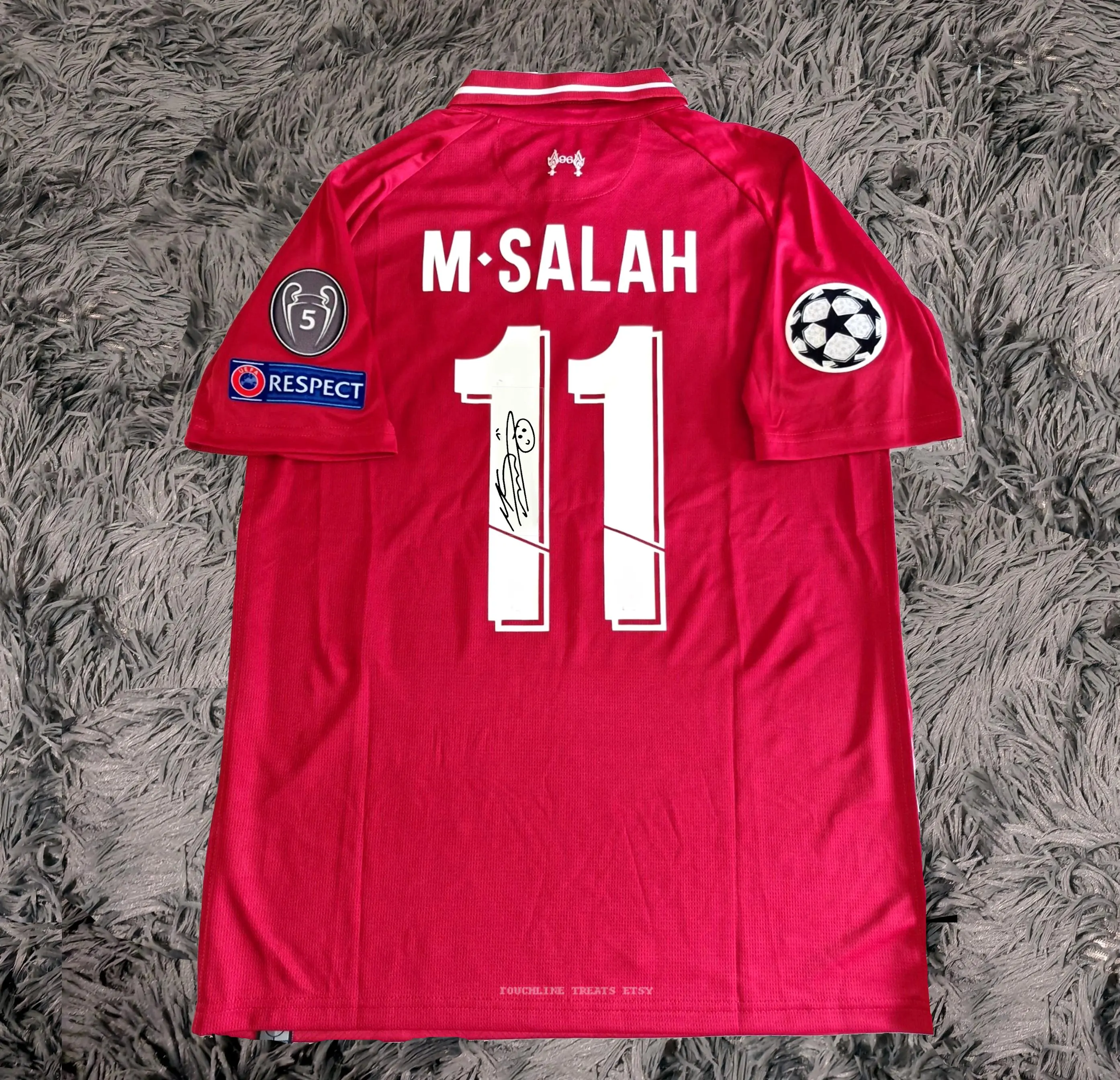 Mo Salah SIGNED Liverpool 19/20 UCL Final Home Jersey/Shirt - COA - 2020
