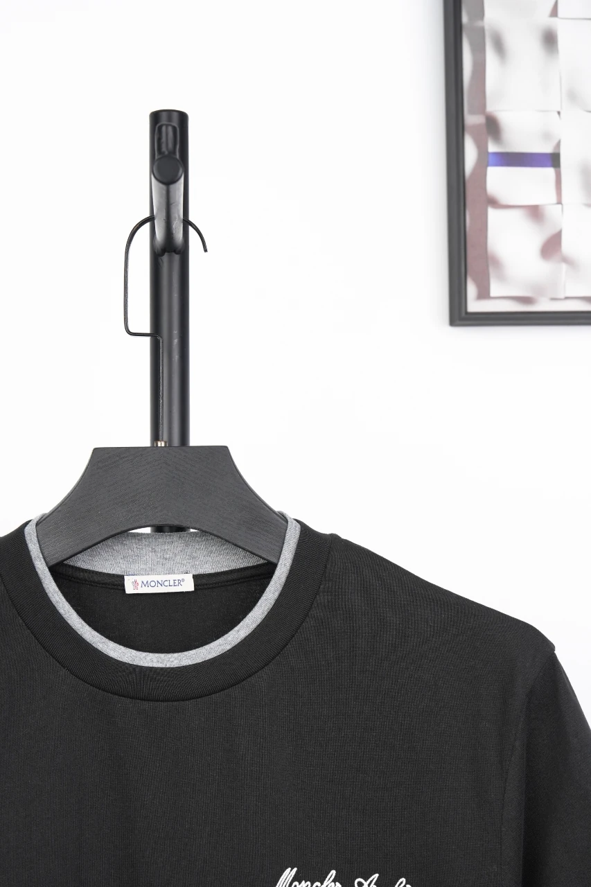 Moncler Black Double-Collar Embroidered T-Shirt product photo from LabelPicks