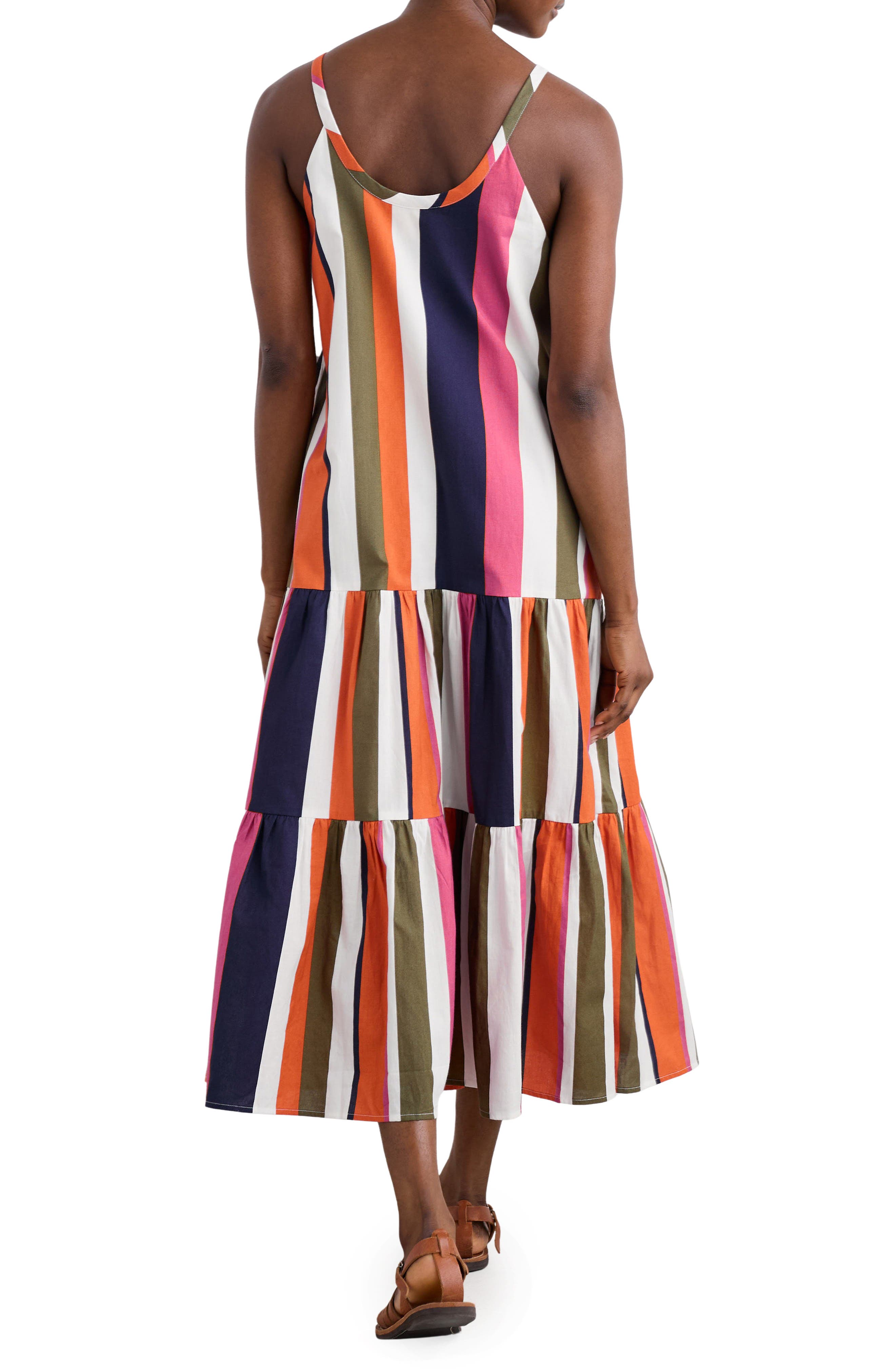 Seasalt Cornwall Alba Stripe Tiered Midi Dress