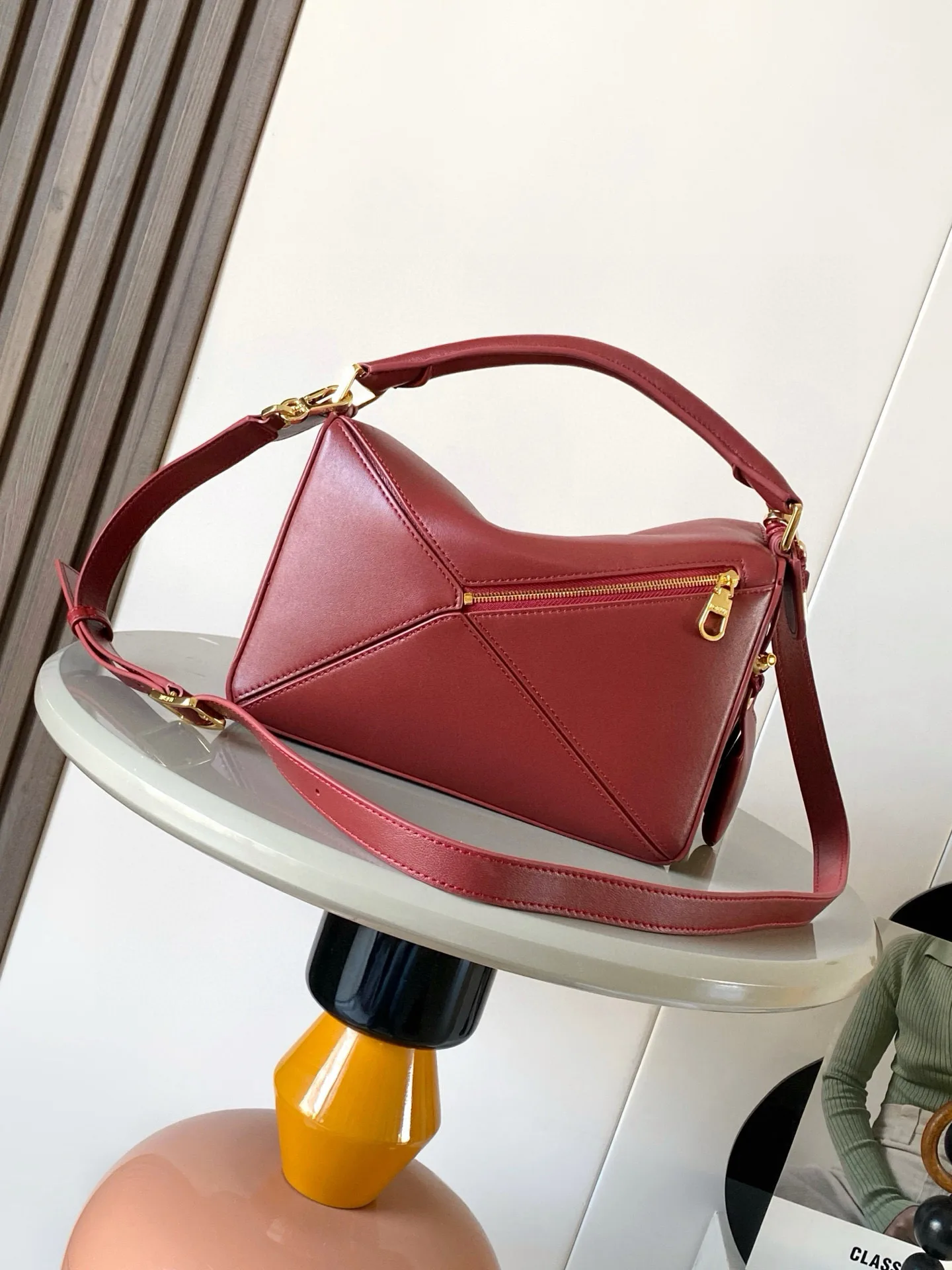 Loewe Puzzle Red Lambskin Top Handle Bag product photo from LabelPicks