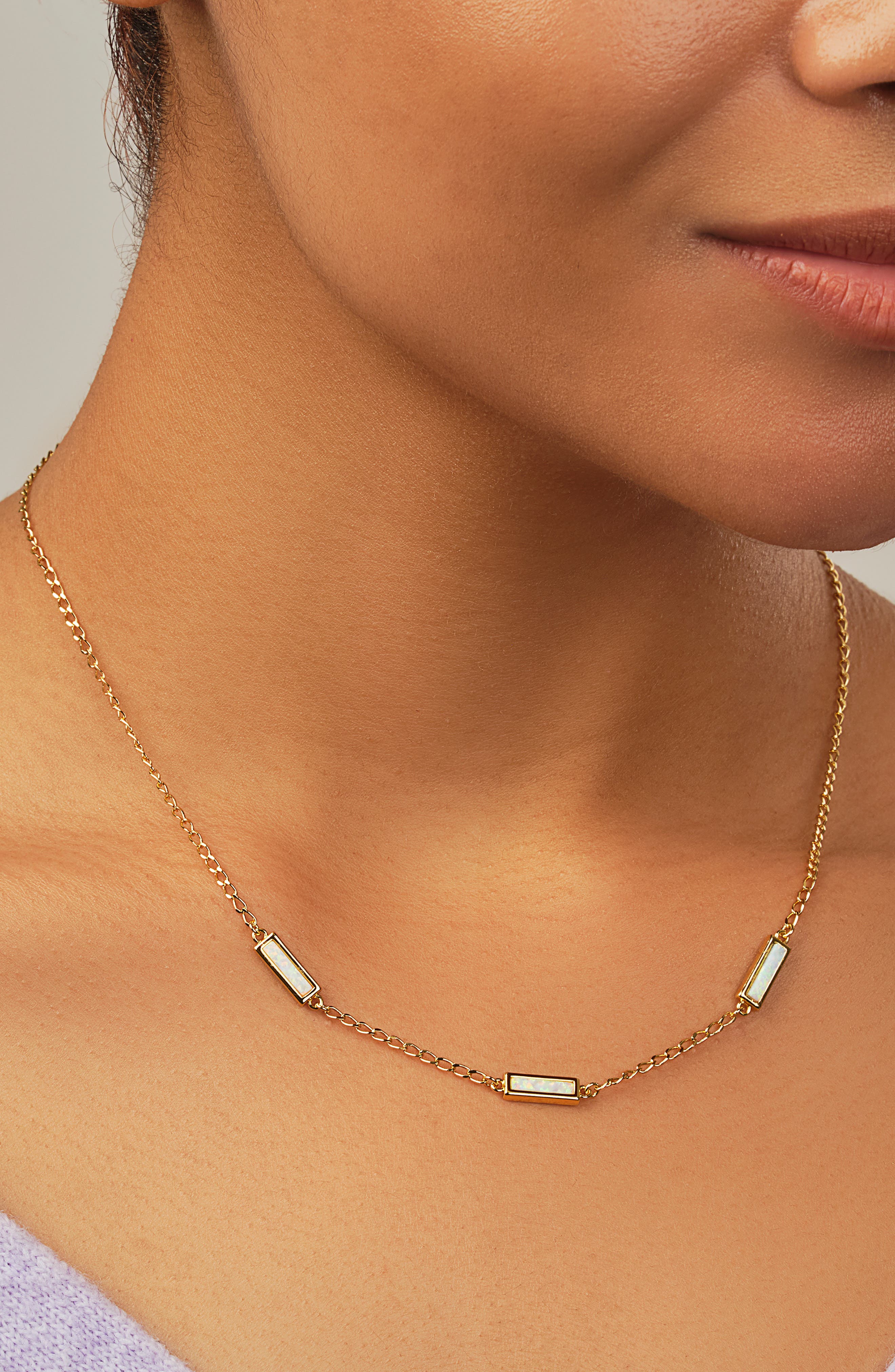 Sterling Forever Pavati Opal Necklace
