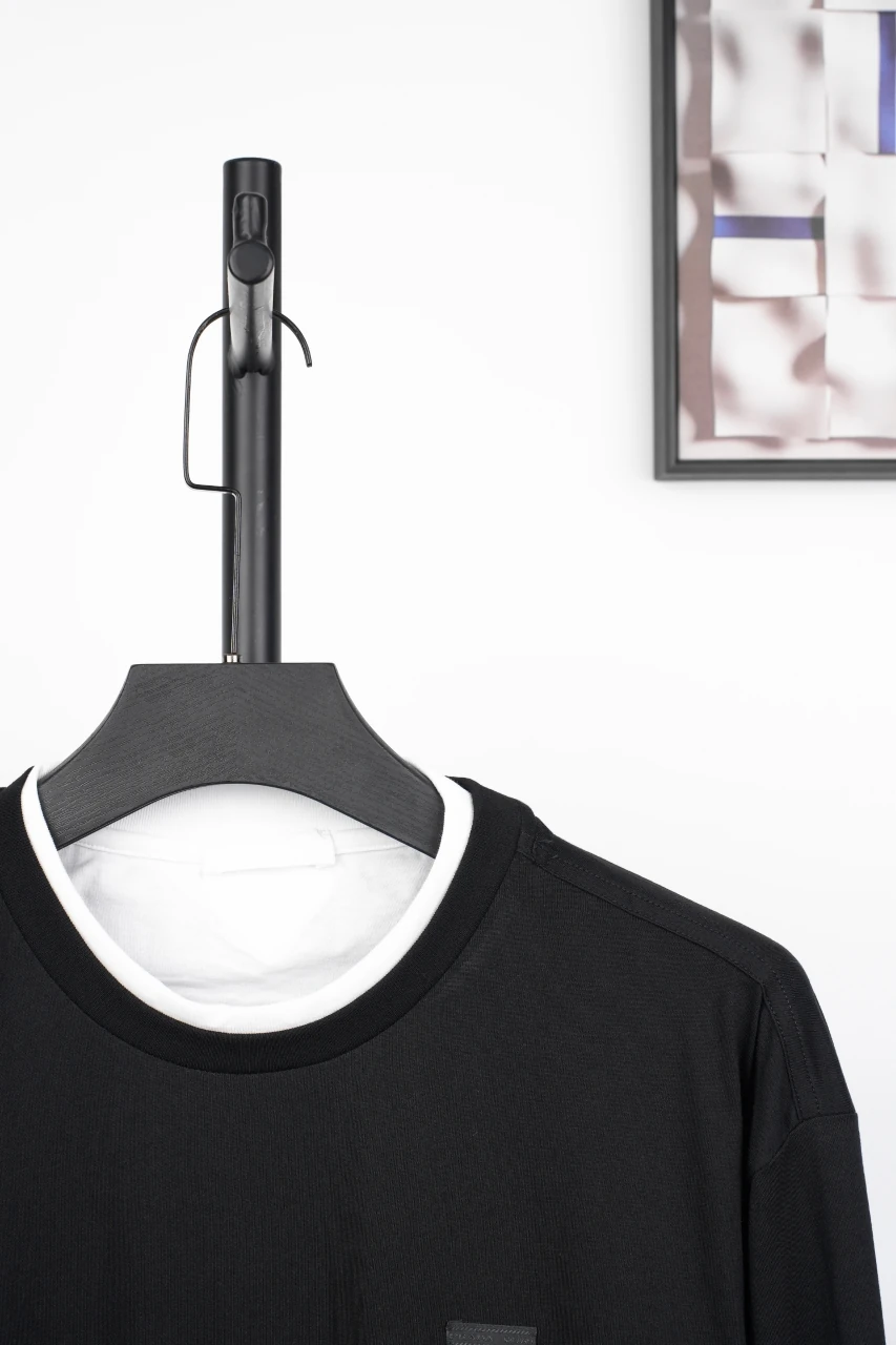 Prada Black Layered Long Sleeve Top with White Collar product photo from LabelPicks