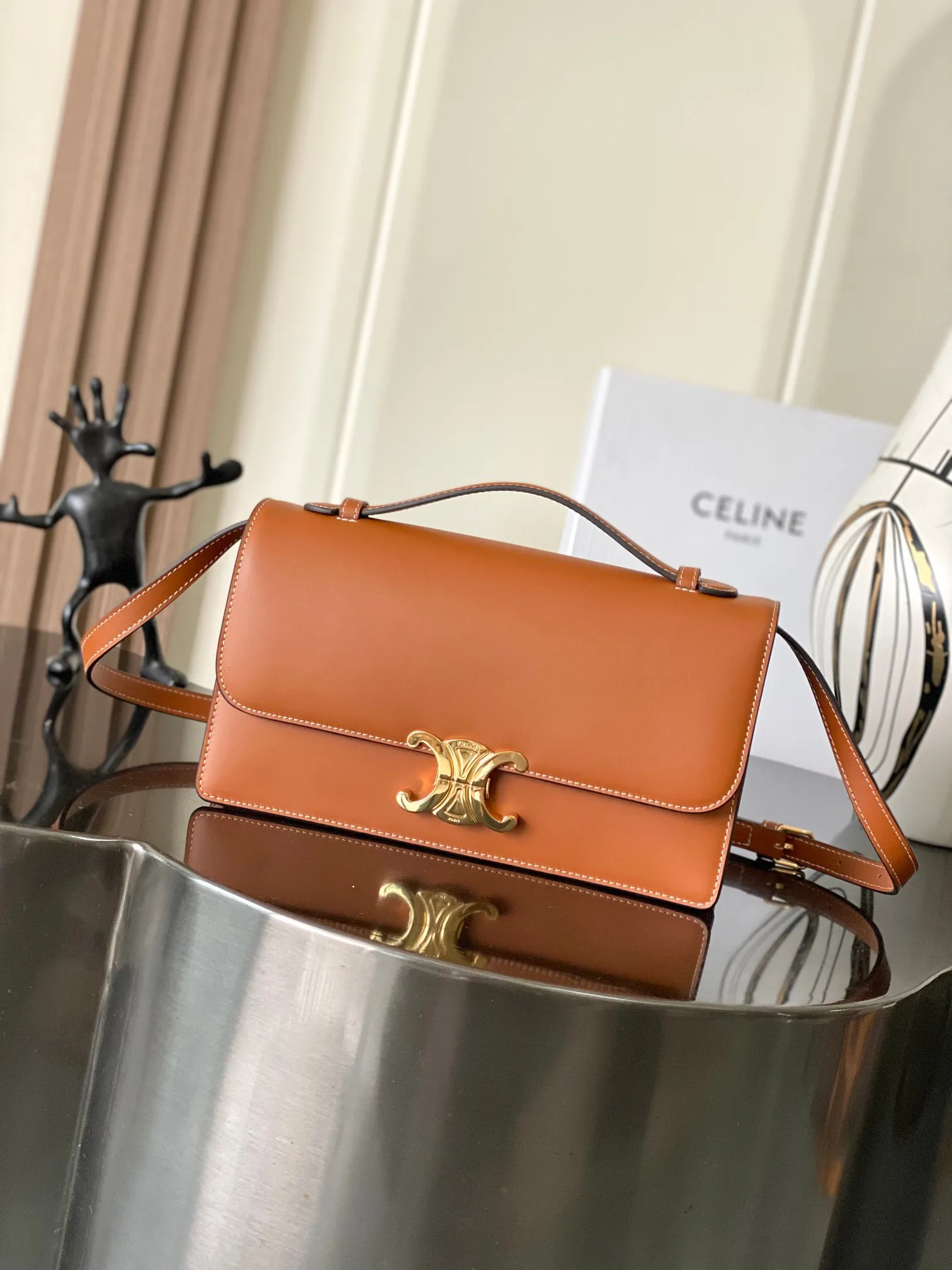 Celine Triomphe Calfskin Crossbody Bag product photo from LabelPicks