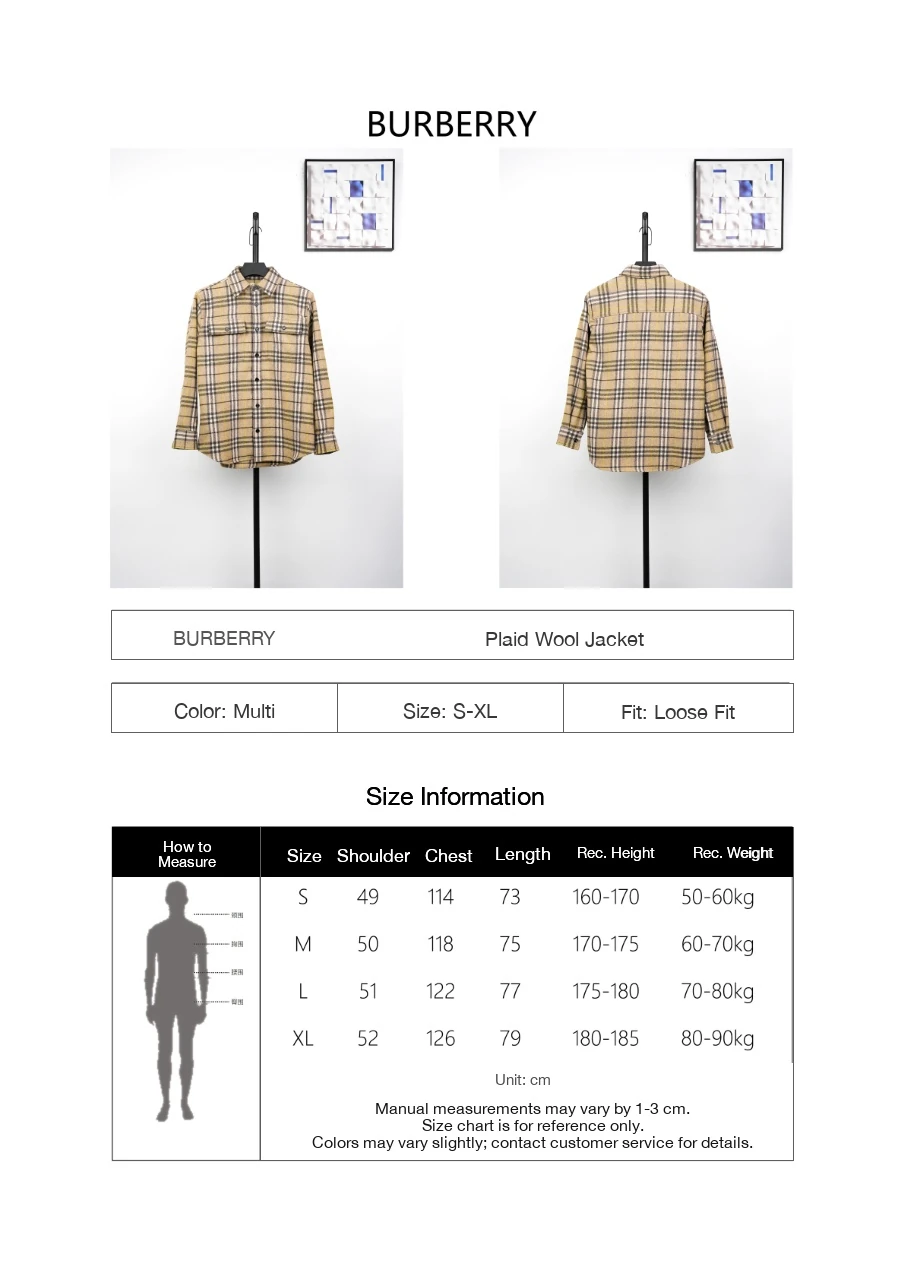 Burberry Beige Check Wool Blend Shirt Jacket product photo from LabelPicks