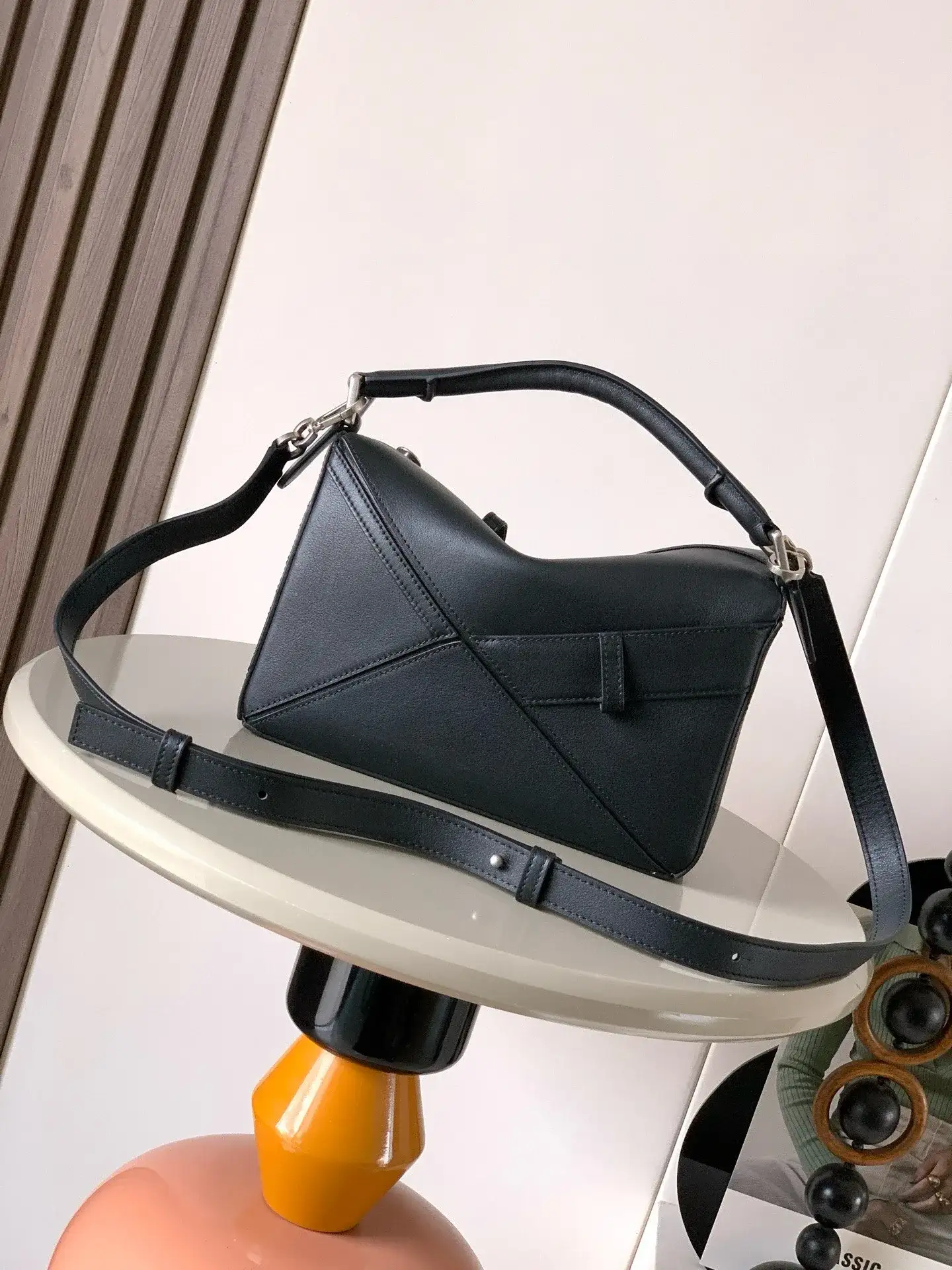 Loewe Black Puzzle Grained Leather Top Handle Bag product photo from LabelPicks