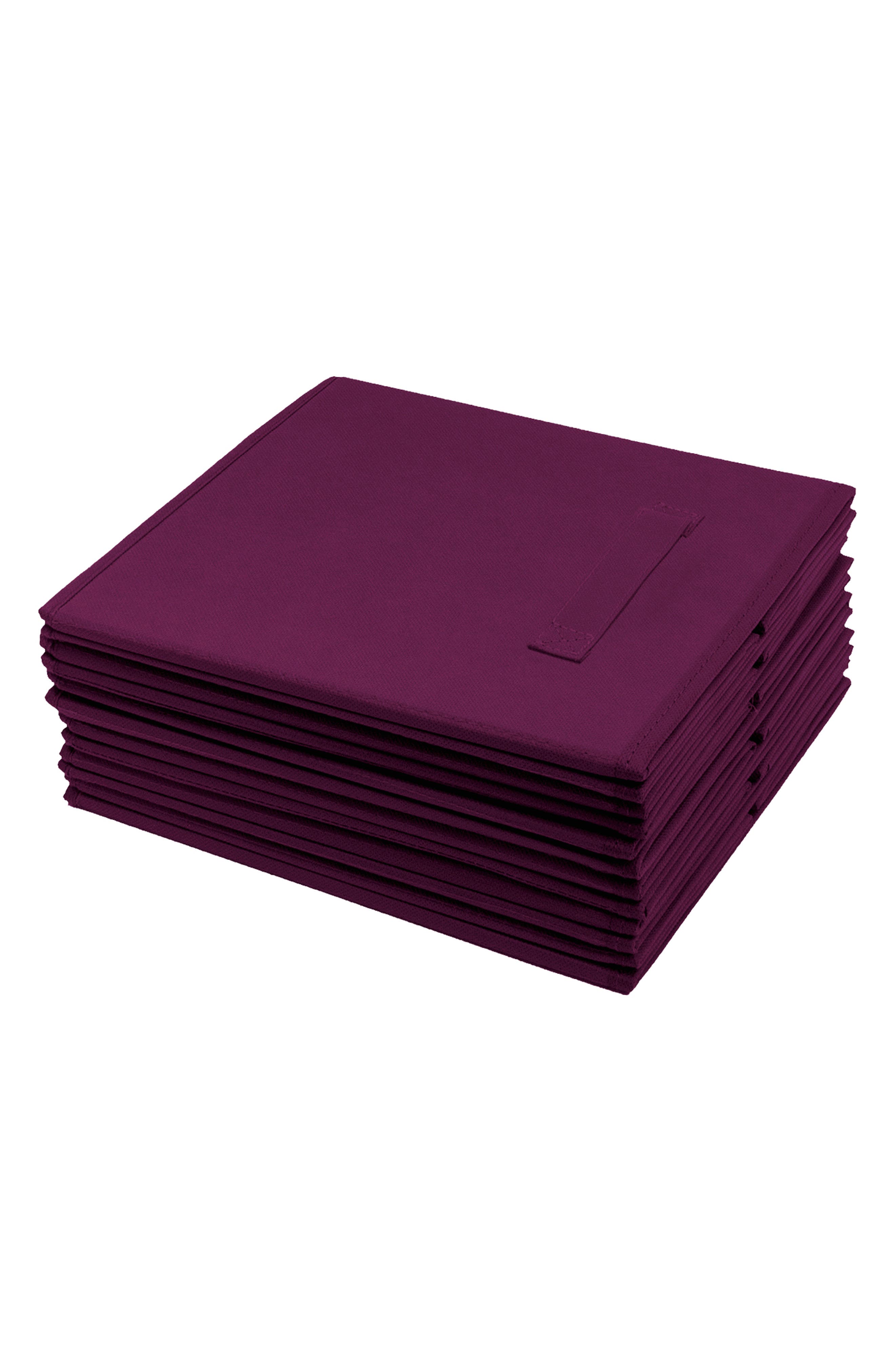 SORBUS Purple Foldable Storage Cube Basket Bin - Pack of 6