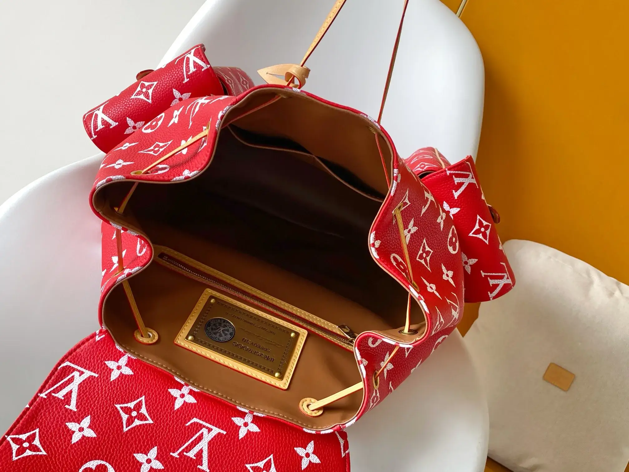 Louis Vuitton Christopher Red Monogram Canvas Backpack product photo from LabelPicks
