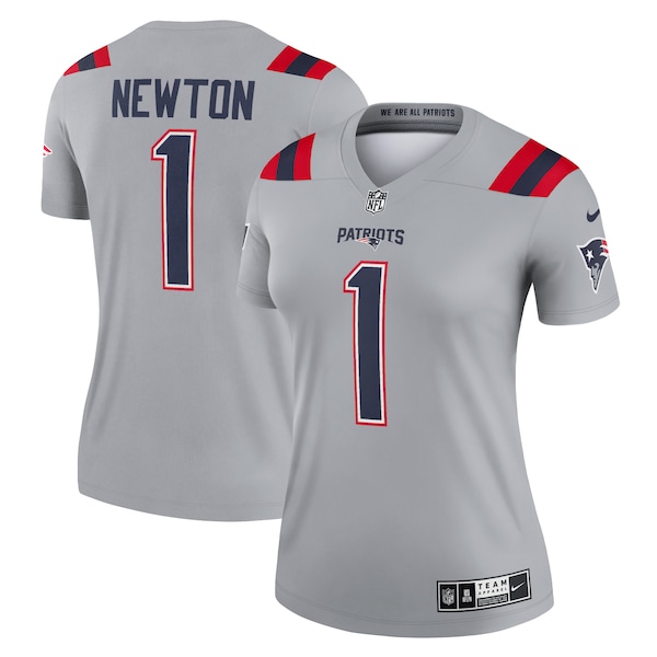 Cam Newton New England Patriots Nike Women's Inverted Legend Jersey - Gray