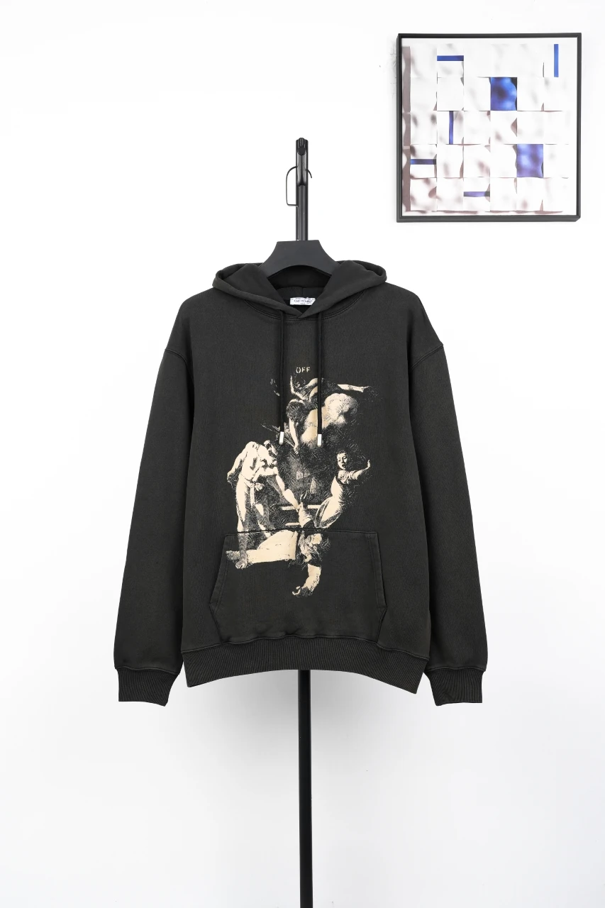 Off-White Black Saint Matthew Painting Graphic Hoodie product photo from LabelPicks