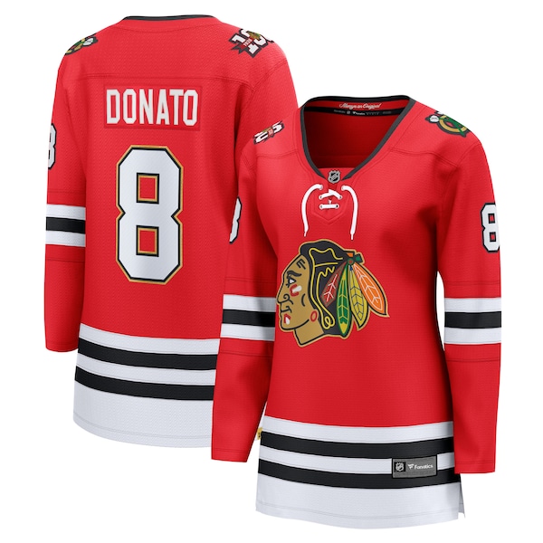 Ryan Donato Chicago Blackhawks  Women's Centennial Breakaway Player Jersey - Red
