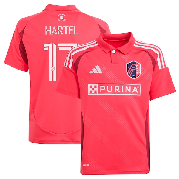 Marcel Hartel St. Louis City SC adidas Youth 2025 Forever CITY Red Replica Player Jersey - Red