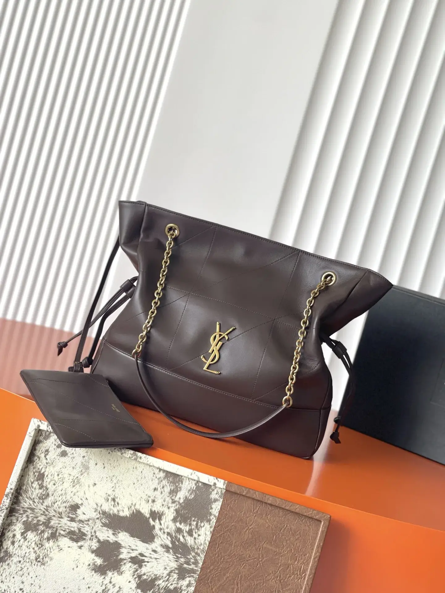 Saint Laurent Jamie Brown Lambskin Bucket Bag product photo from LabelPicks