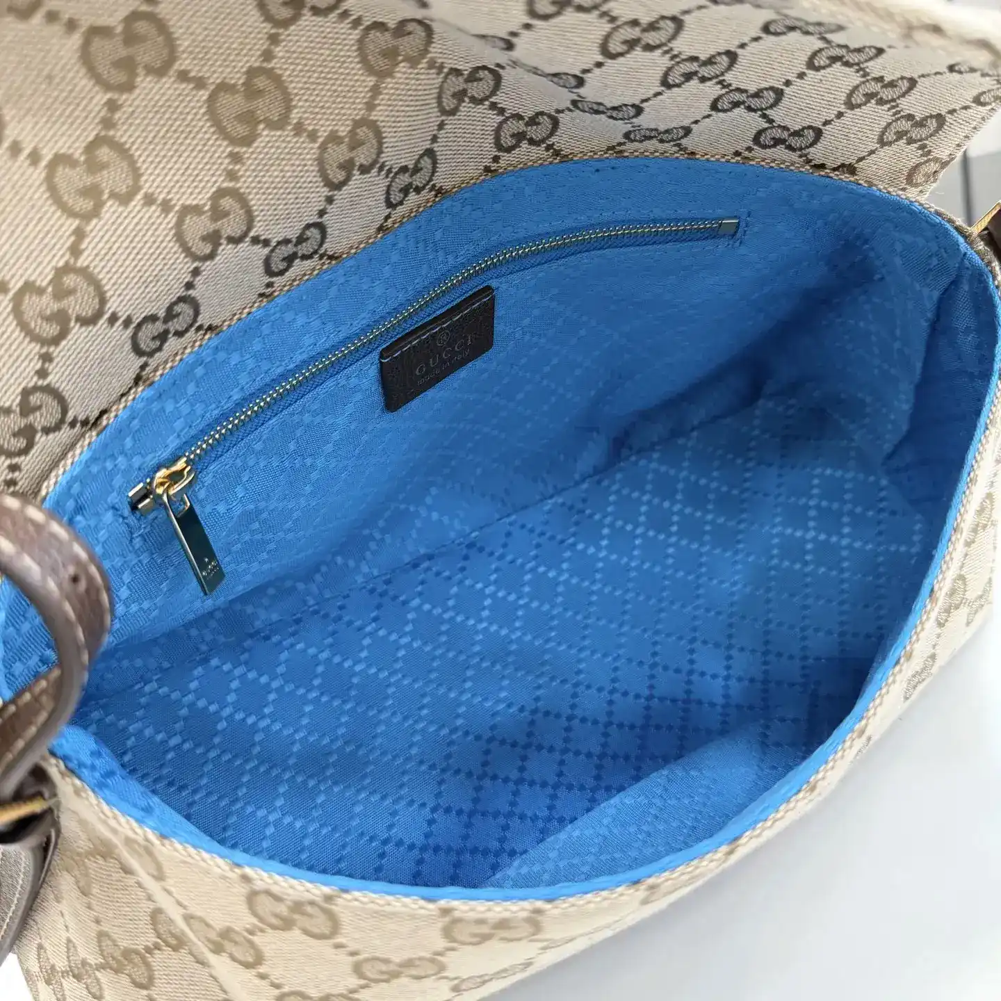 Gucci Brown Generation Canvas and Leather Shoulder Bag product photo from LabelPicks